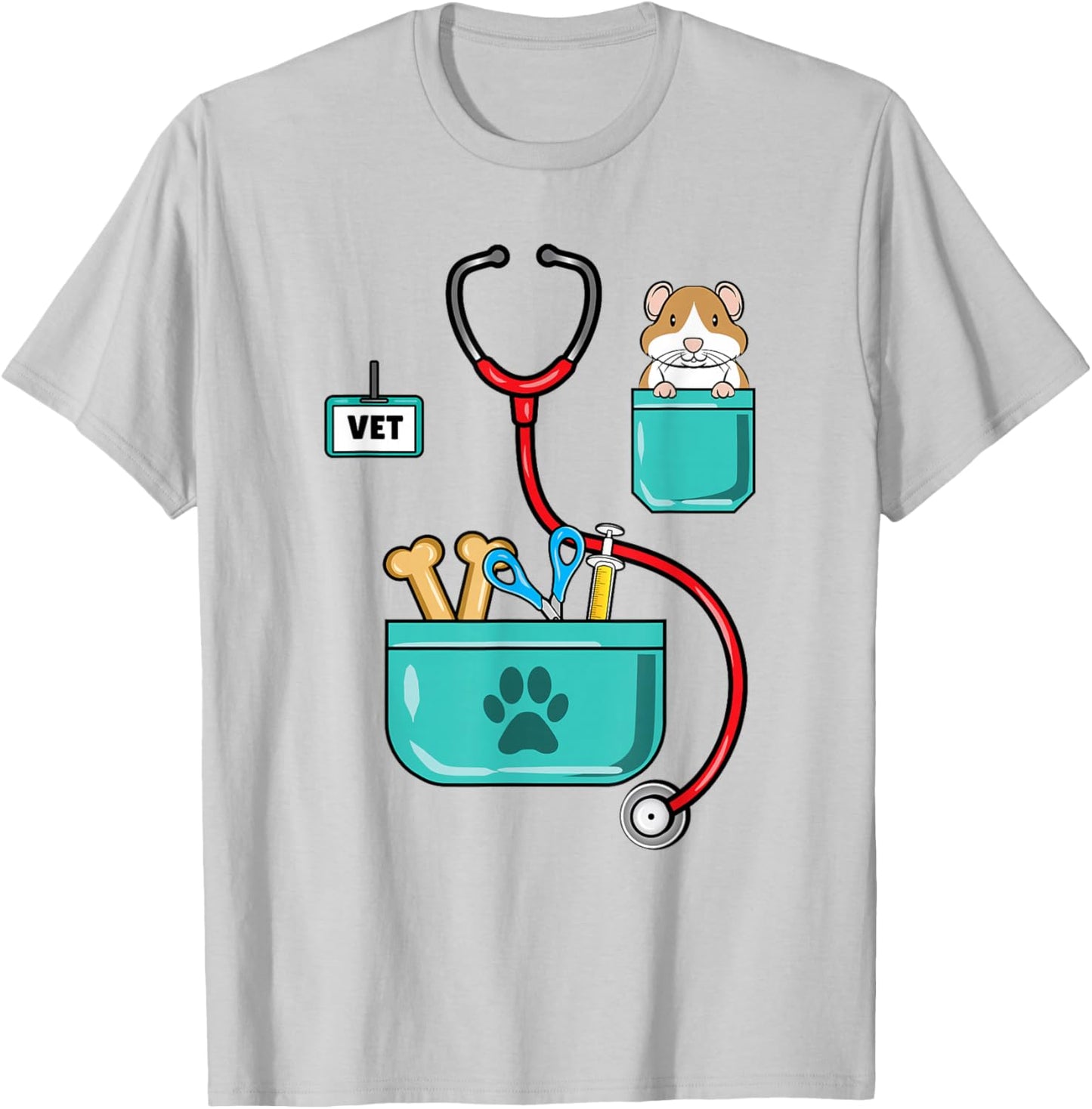Veterinarian Costume Halloween T-Shirt - T-Shirt | Ash