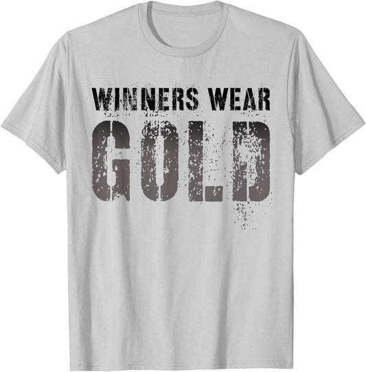 Vintage WINNERS WEAR GOLD Summer Camp Team Color War Game Men Women Kids T-Shirt - T-Shirt | Ash