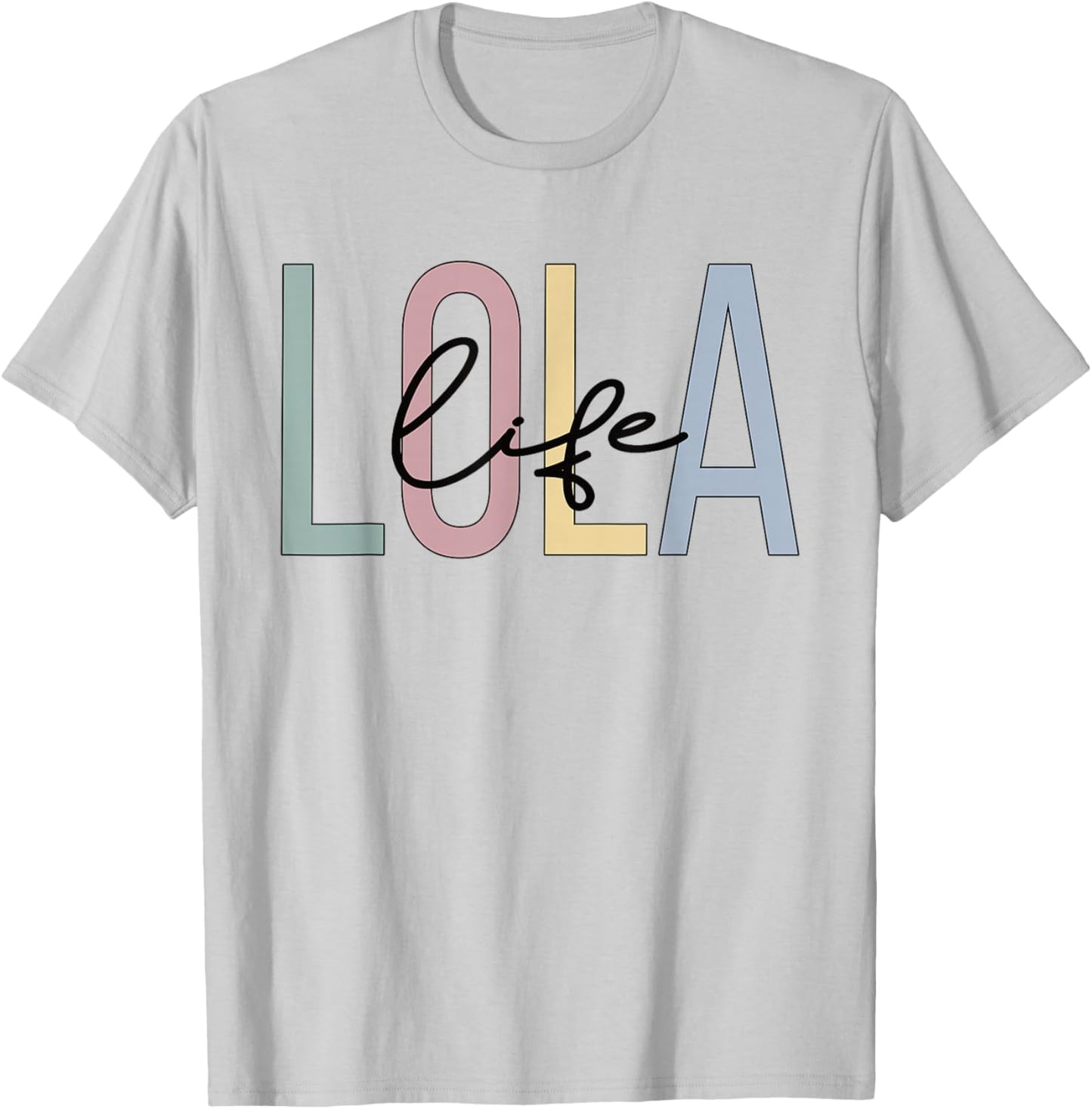 Lola Life Lola Grandma Boho Lola Grandmother T-Shirt - T-Shirt | Ash
