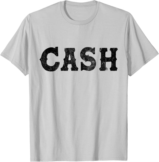 Cash Country Music Lovers Outlaw Vintage Retro Distressed T-Shirt - T-Shirt | Ash