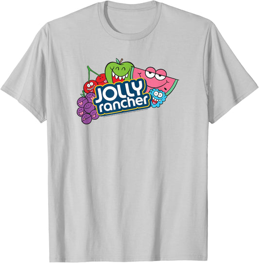 Jolly Rancher Fruit Faces Logo T-Shirt - T-Shirt | Ash