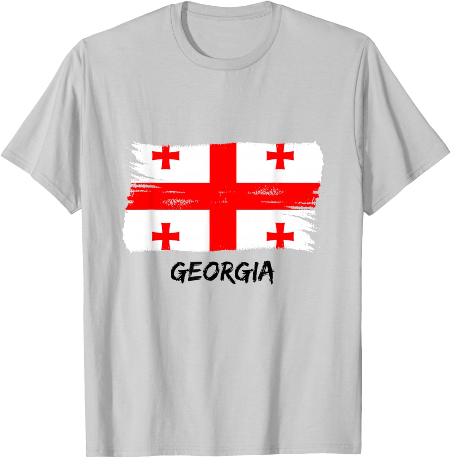 Georgian Flag Georgia Team Fan Jersey T-Shirt - T-Shirt | Ash