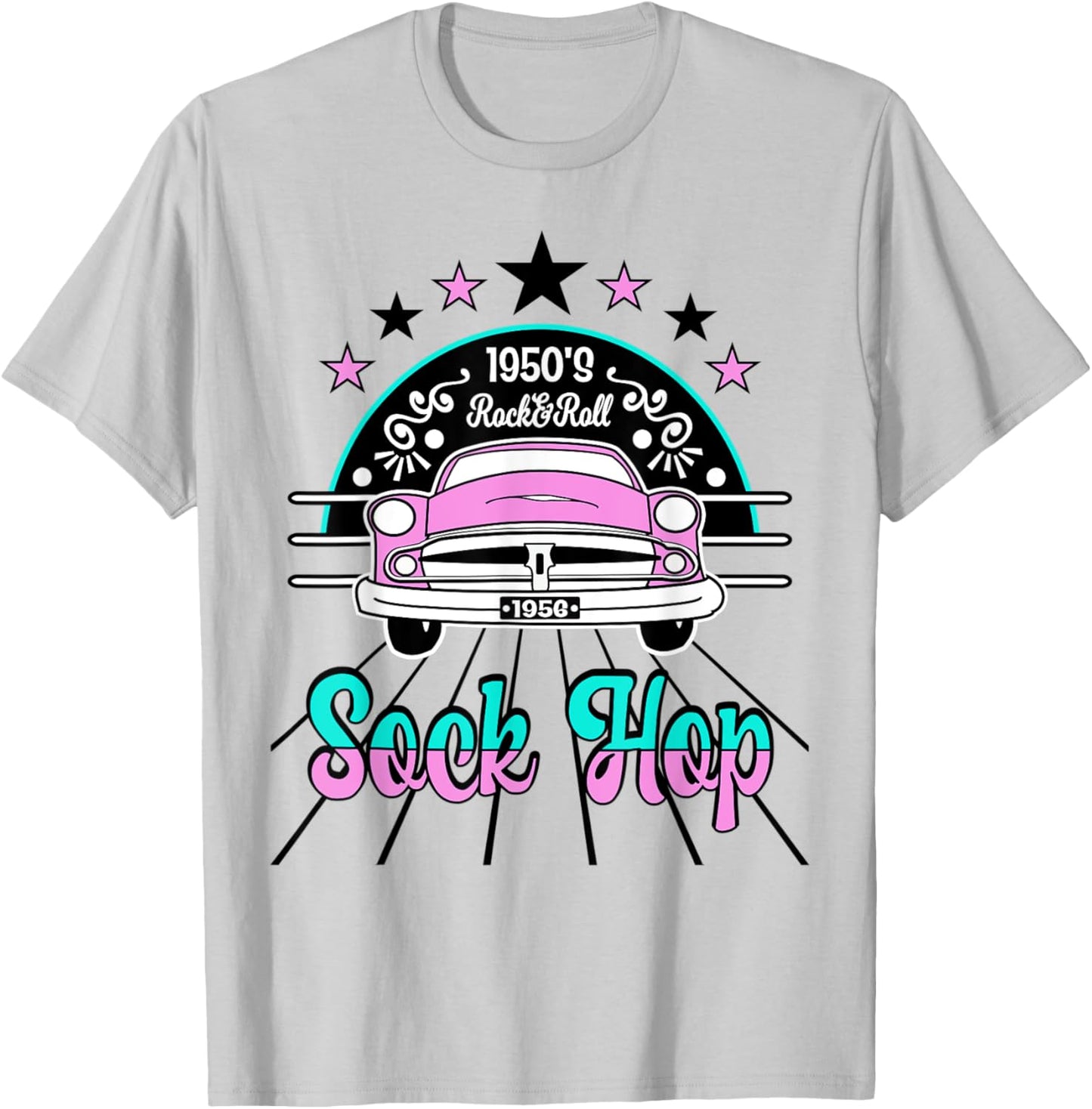 50s Sock Hop Retro 1950s Rockabilly Doo Wop Rock and Roll T-Shirt - T-Shirt | Ash