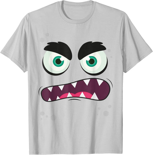 Monster Face T-Shirt - T-Shirt | Ash