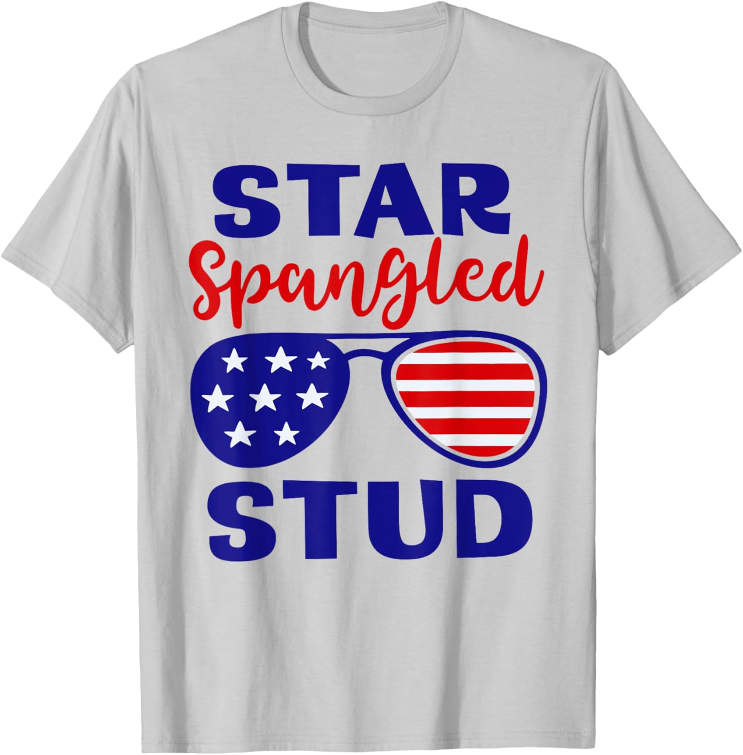 Star Spangled Stud T-Shirt - T-Shirt | Ash