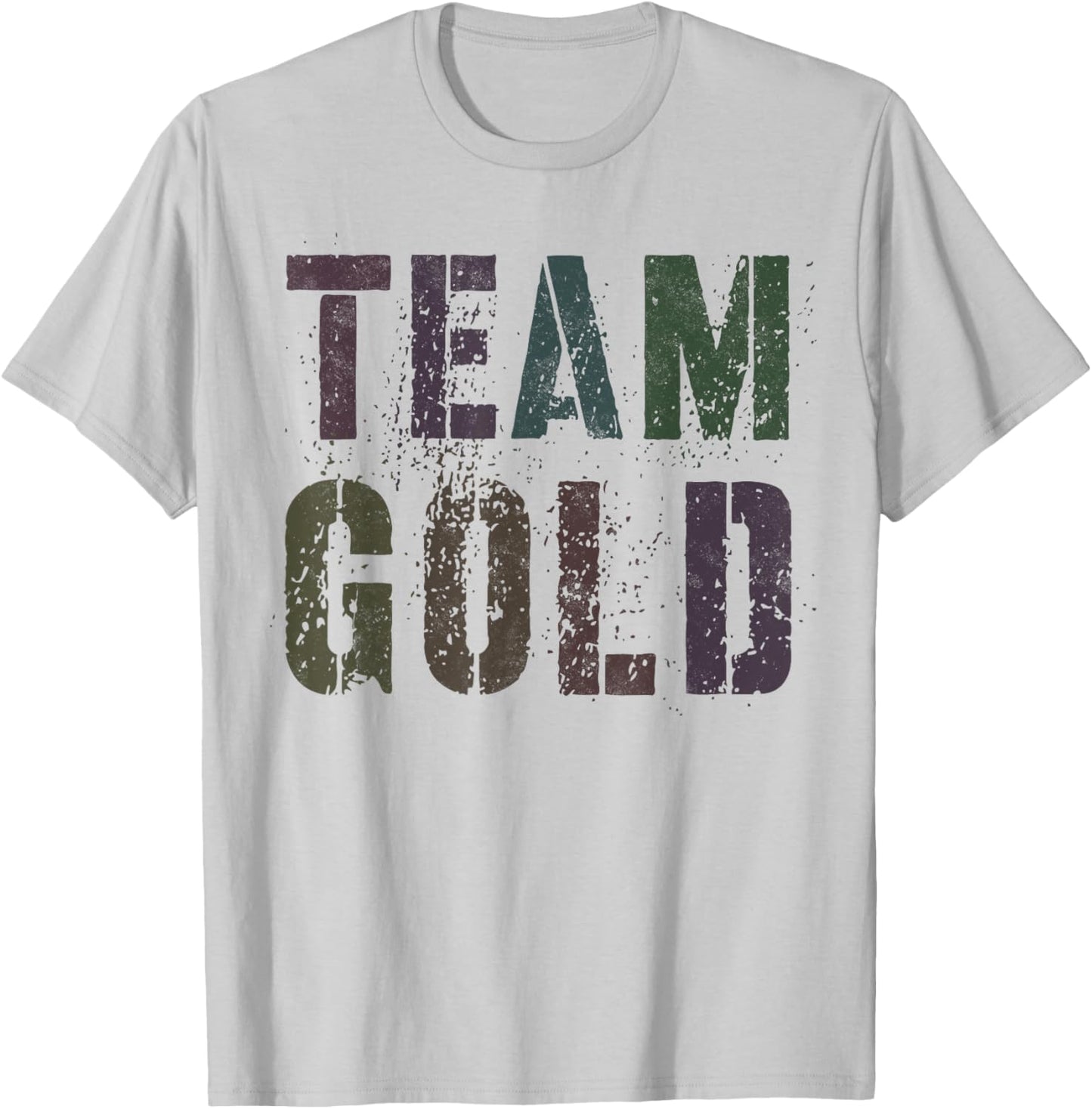 Vintage TEAM GOLD Summer Camp War Game Childhood Cancer Women Kids T-Shirt - T-Shirt | Ash