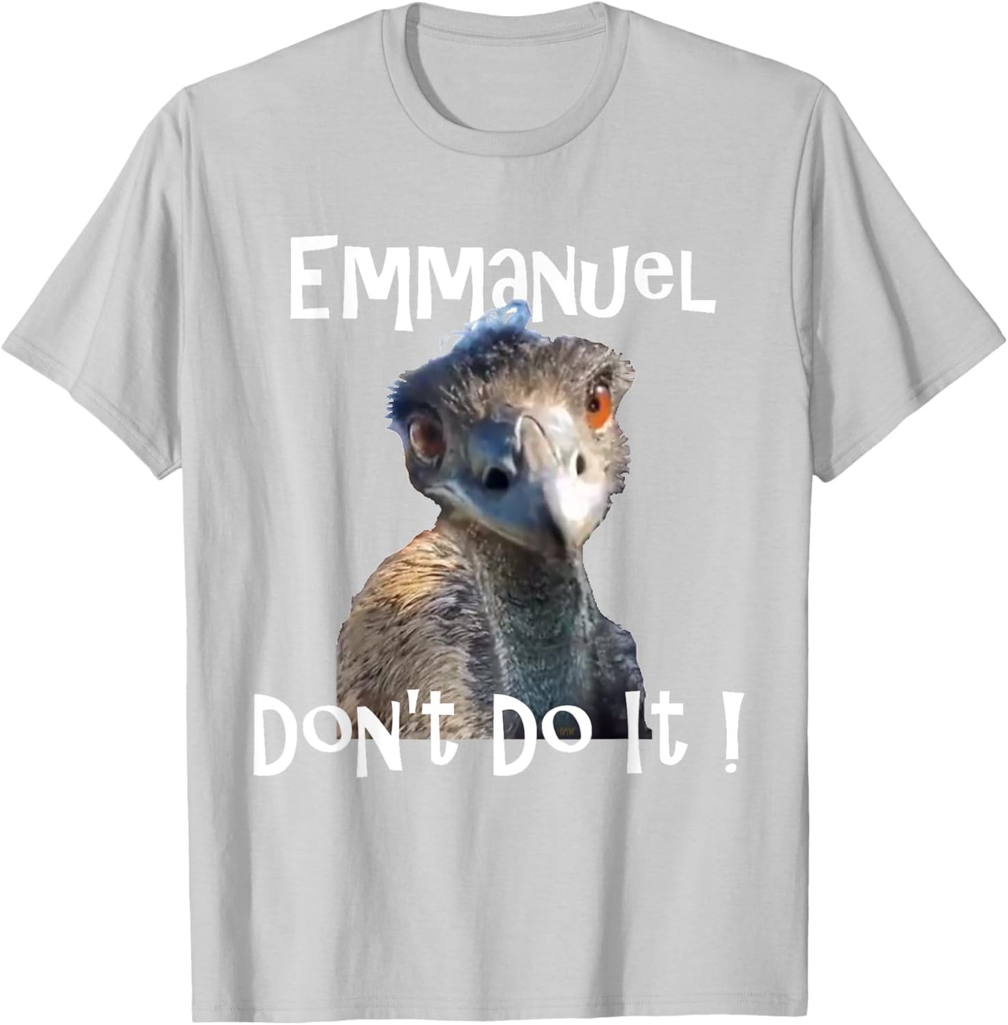 Emmanuel Don't Do It funny viral emu T-Shirt - T-Shirt | Ash