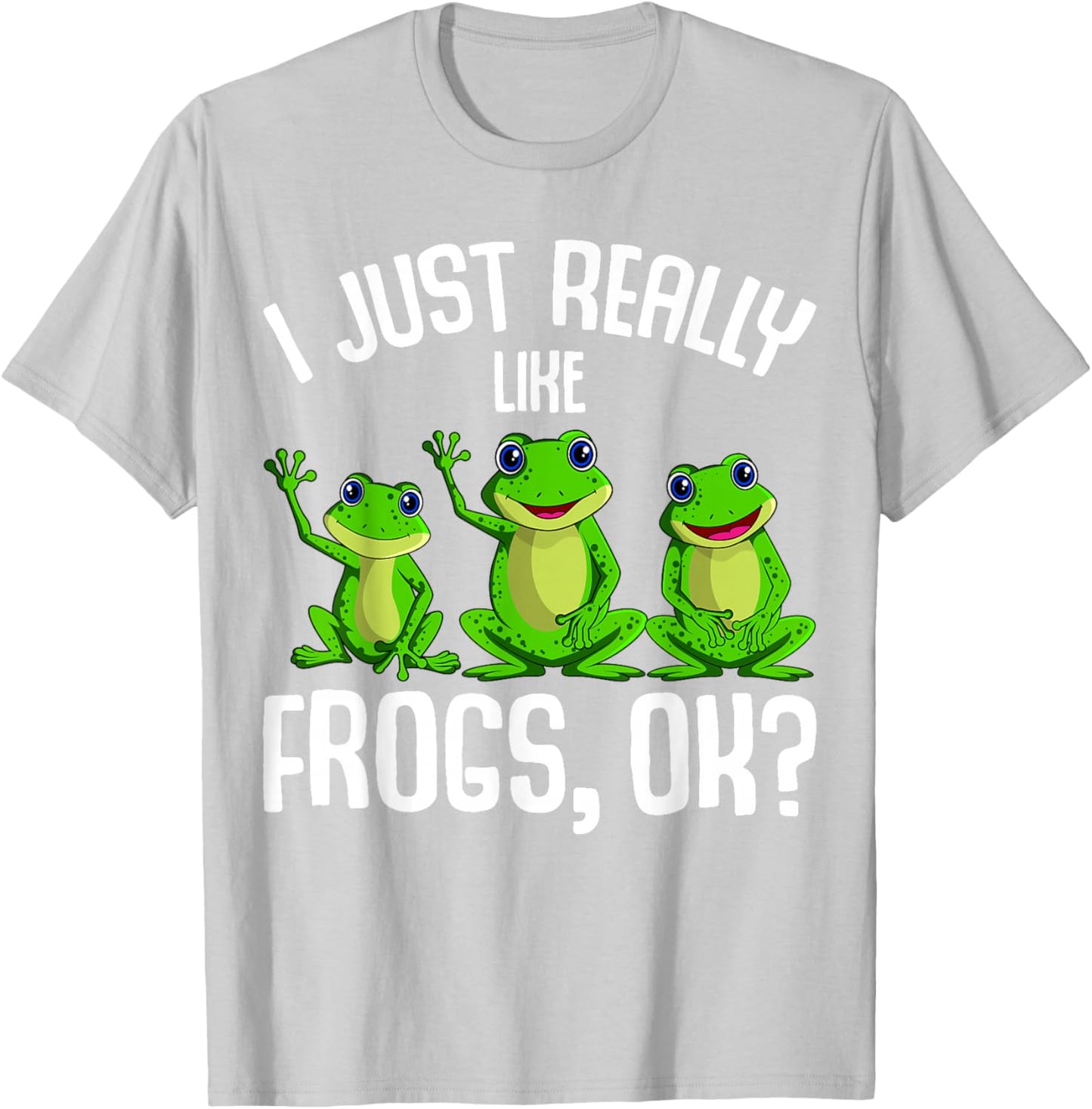 I Just Really Like Frogs Kids Girls Boys Frog T-Shirt - T-Shirt | Ash