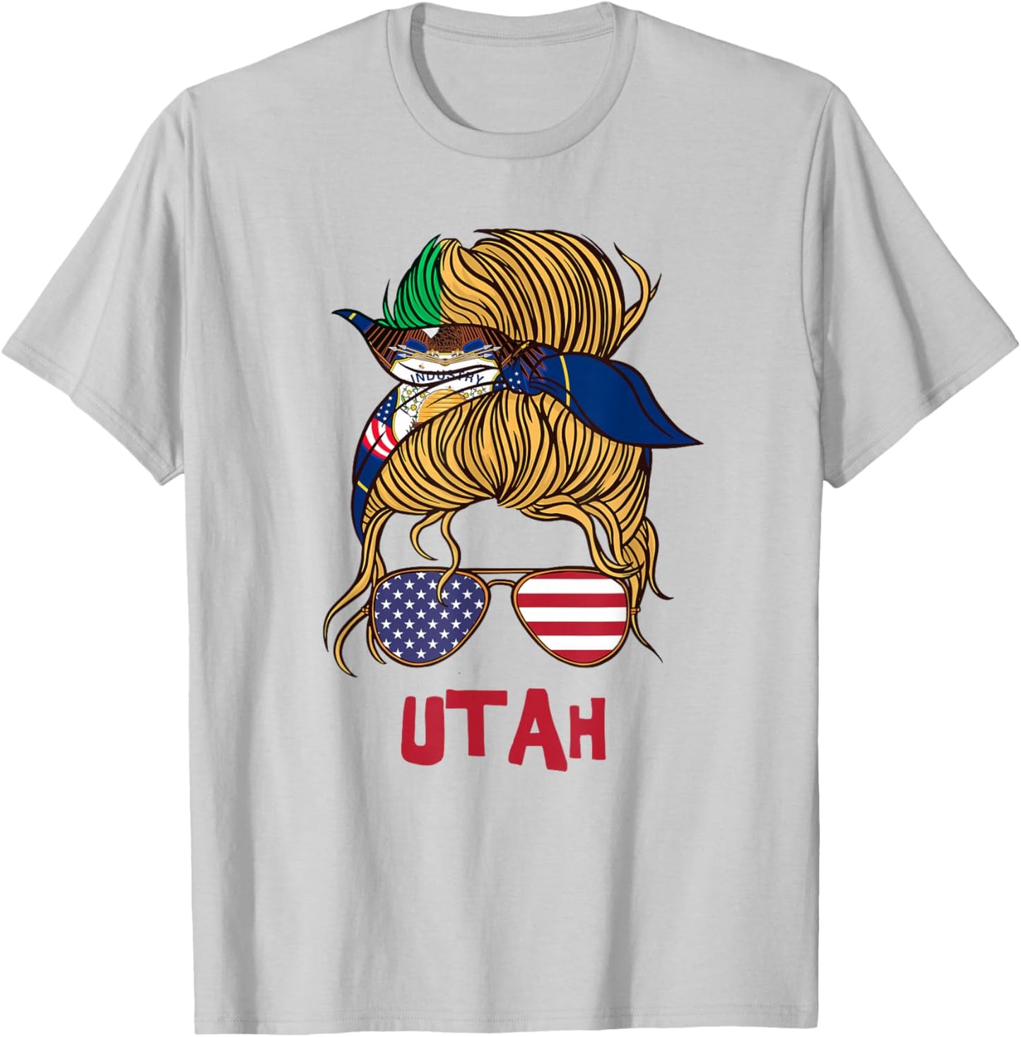 Utah for Girls Utah proud State Flag T-Shirt - T-Shirt | Ash