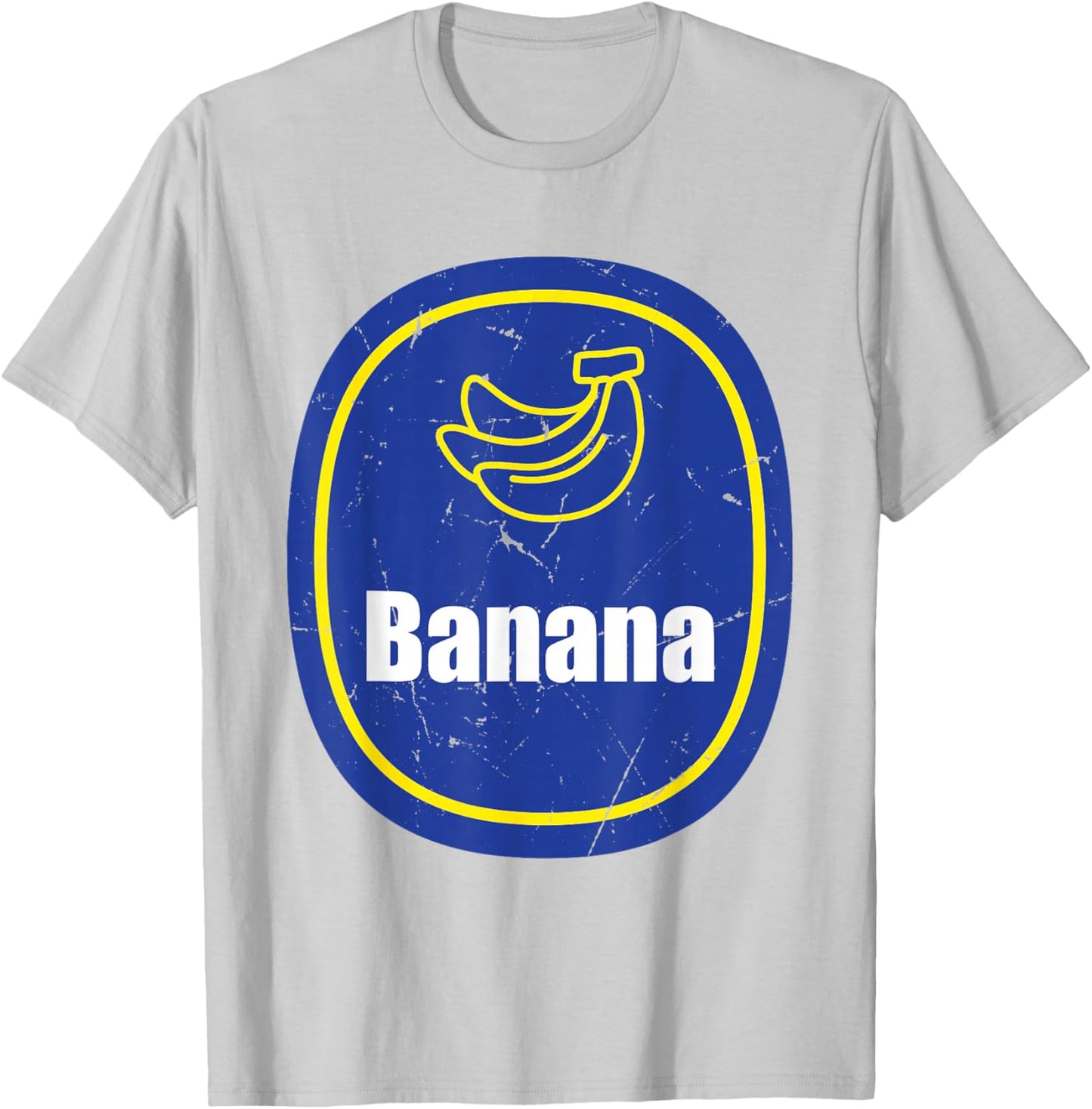 Banana Sticker Costume Cute Easy Fruit DIY Halloween T-Shirt - T-Shirt | Ash