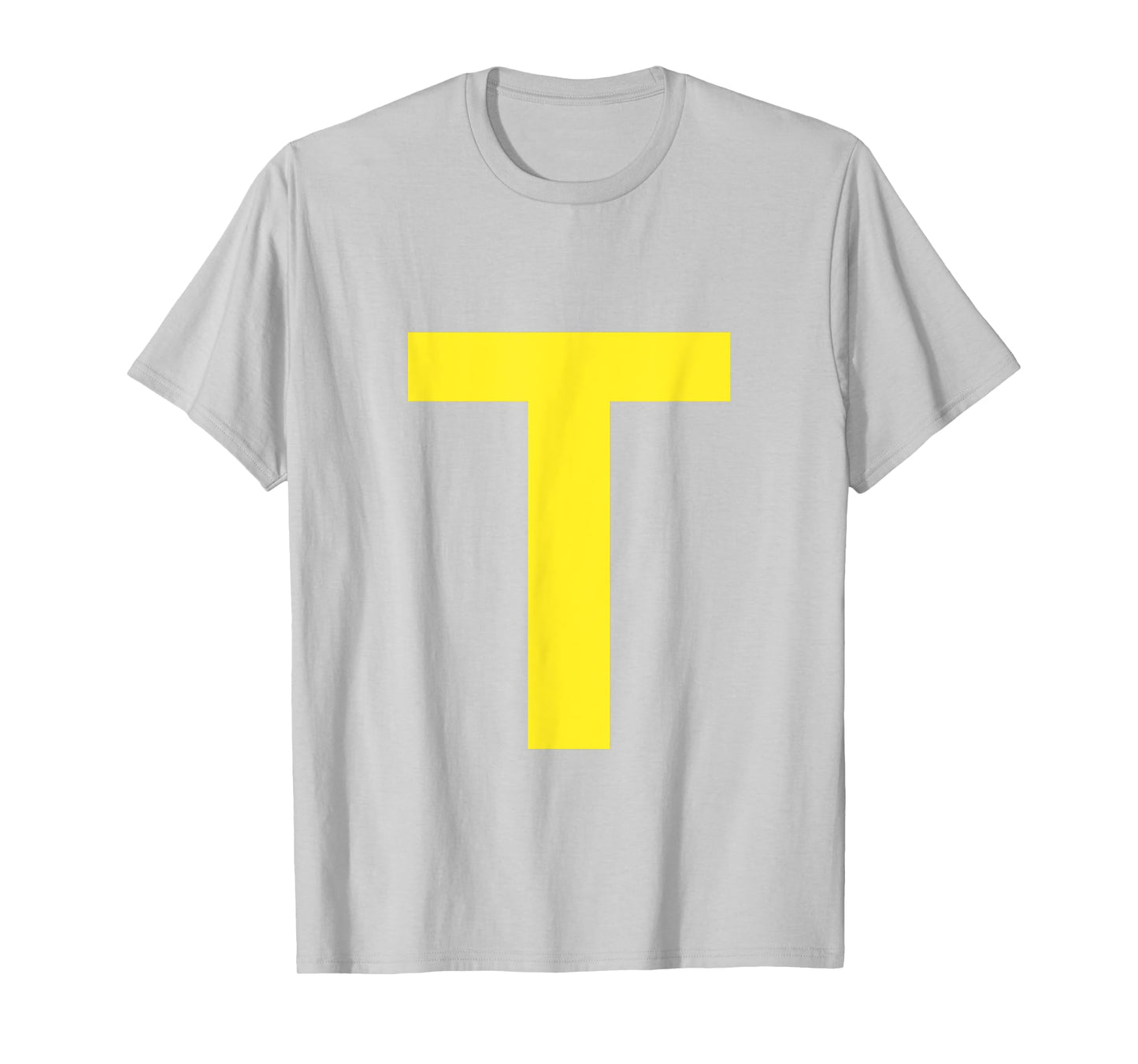 Letter T in Yellow on Green Costume Halloween Party T-Shirt
