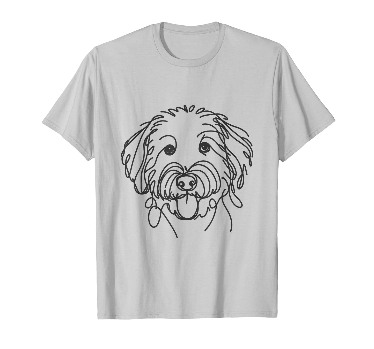Line Art Dad Mom Dog - Aussiedoodle T-Shirt for Men Women