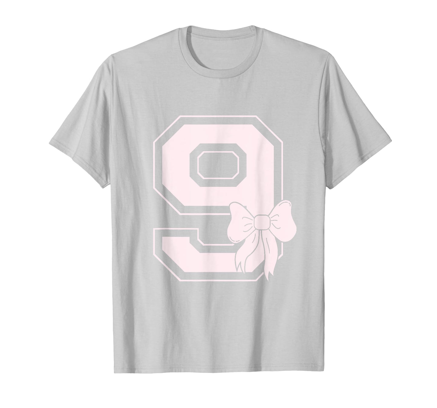 Birthday Girl Pink Coquette Bow 9 Year Old Aesthetic Girly T-Shirt