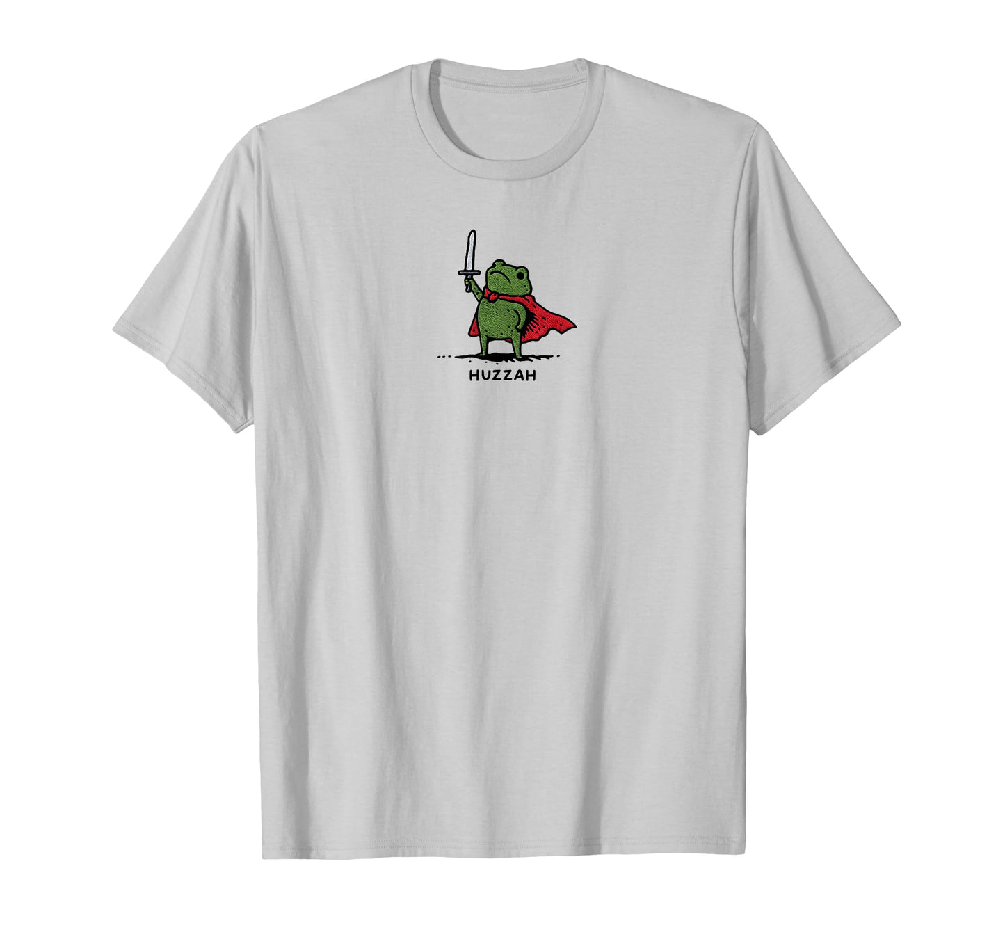 Huzzah Frog Knight Funny Sword Meme Quote T-Shirt