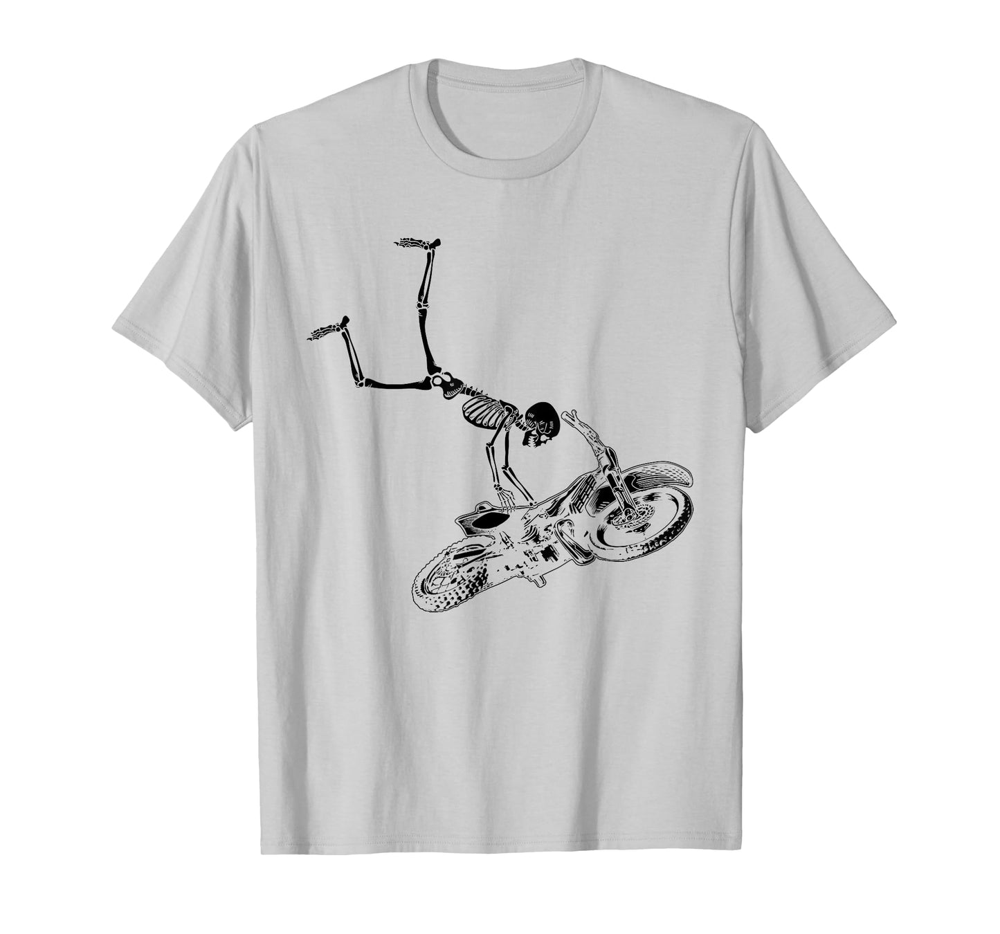Skeleton riding dirt bike motocross biking T-Shirt