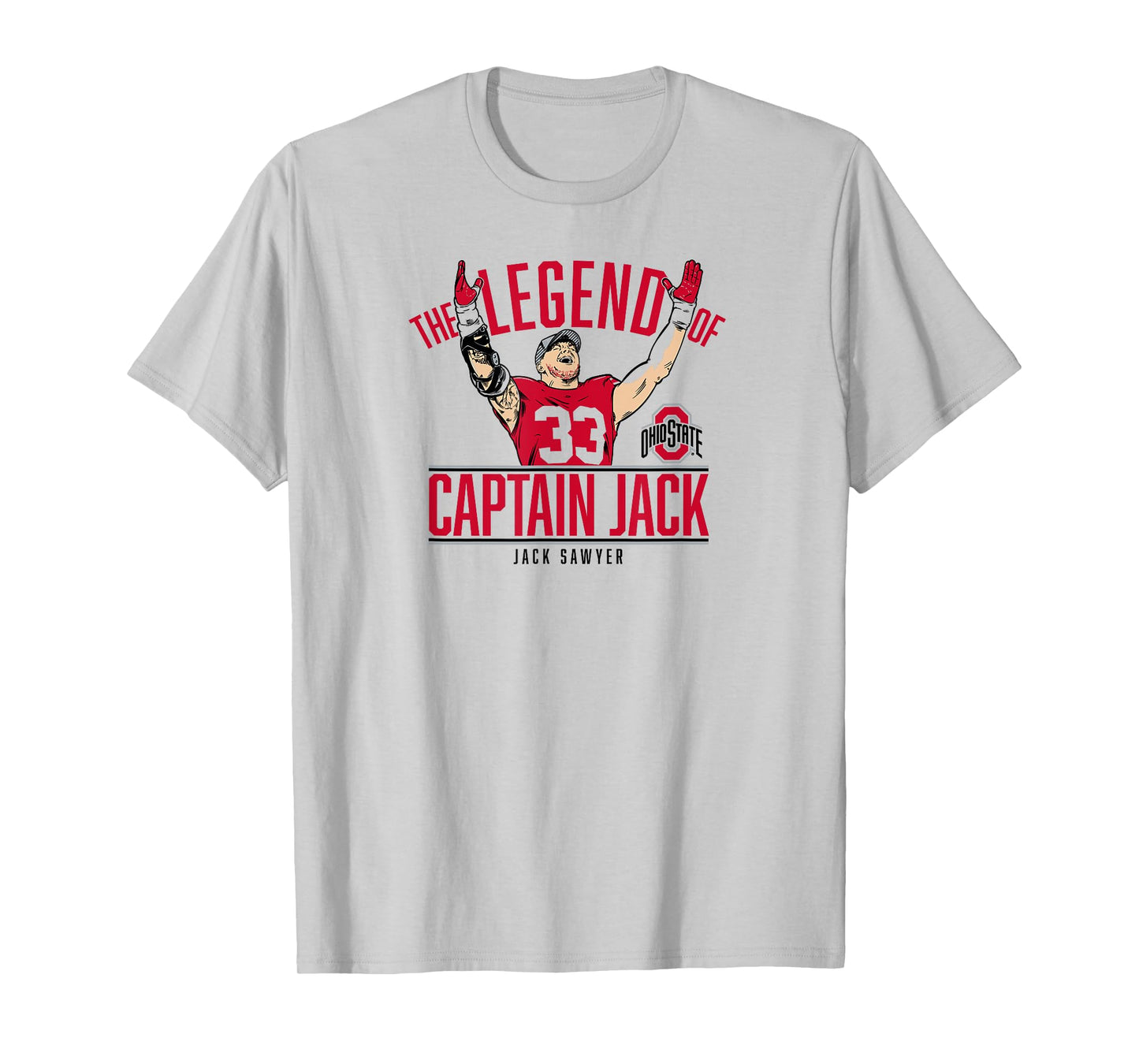 Jack Sawyer - Legend of Captain Jack - Ohio State Football T-Shirt