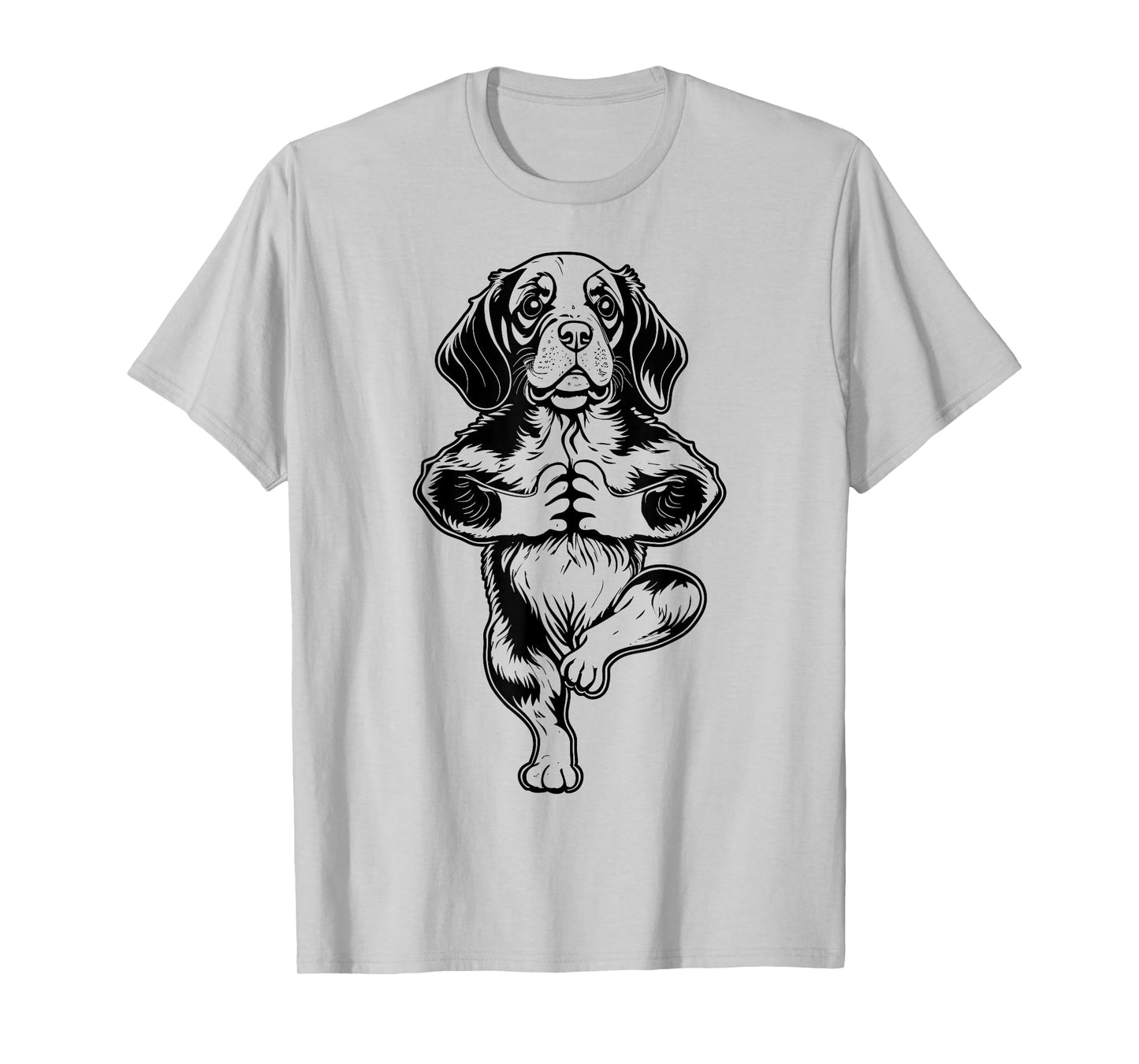 Beagle Yoga Puppy Dog Funny Dogs Tree Pose Vrikshasana T-Shirt