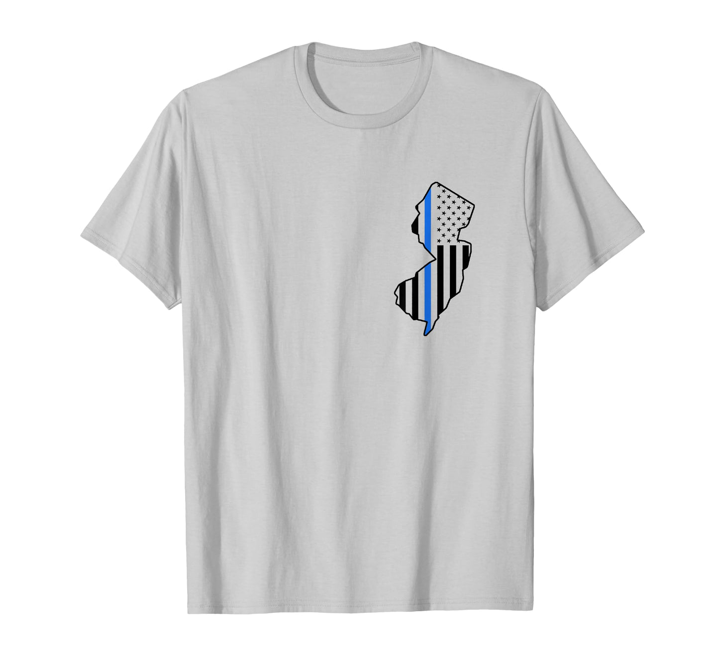 New Jersey US Thin Blue Line Flag Police State Trooper T-Shirt