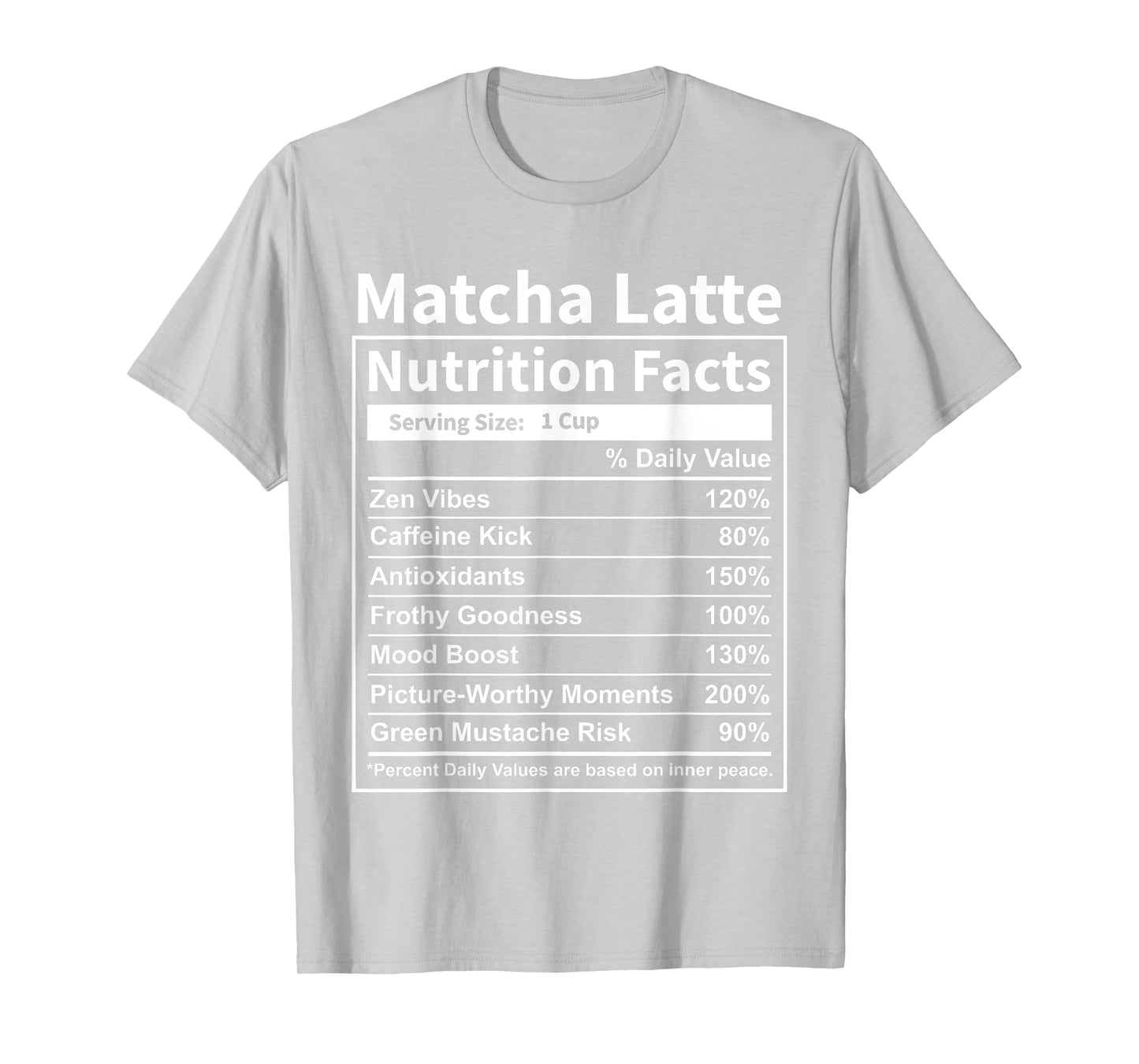 Matcha Latte Nutrition Facts Funny Lazy Halloween Costume T-Shirt
