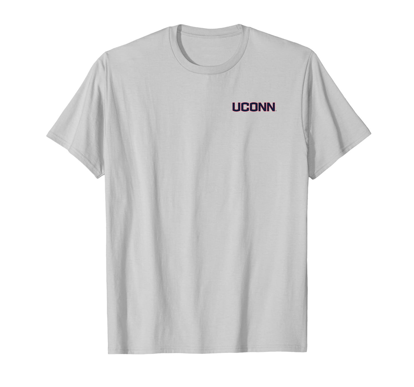 Connecticut Huskies Front/Back UConn Gray Licensed T-Shirt