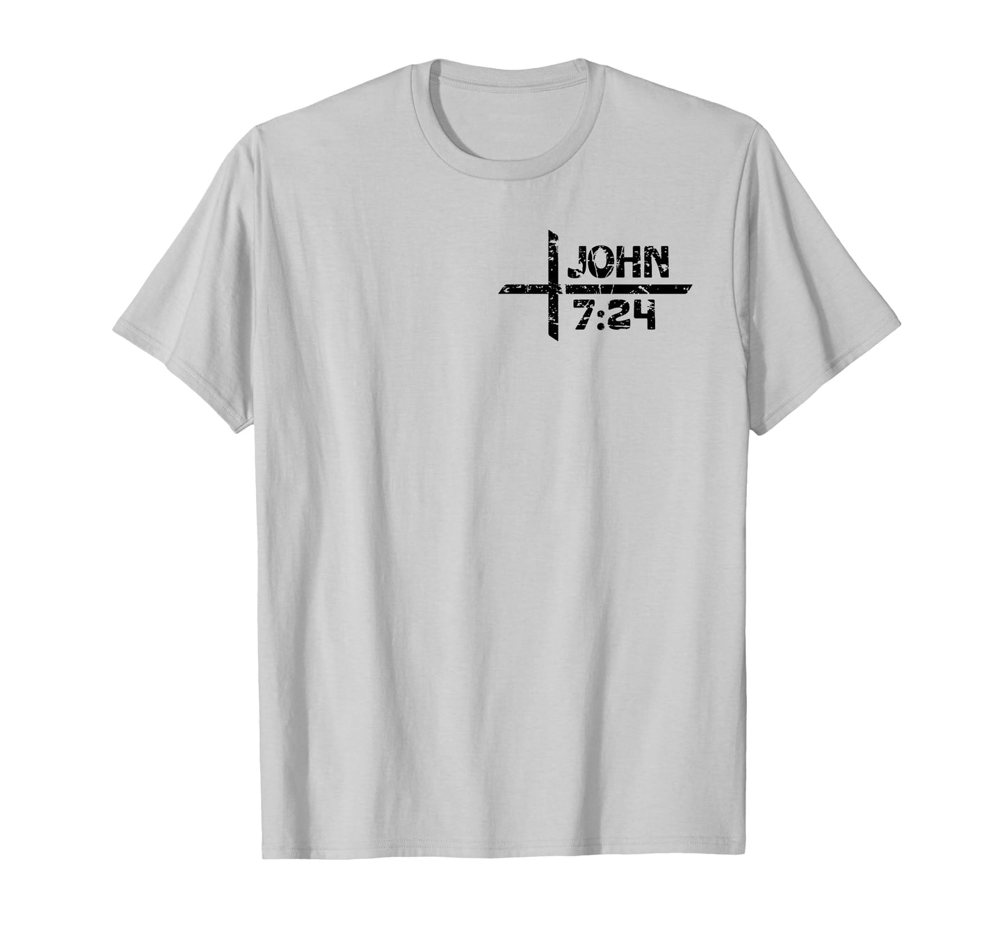 Christian and Tattooed John 7:24 Cross Bible Verse 2 Sides T-Shirt