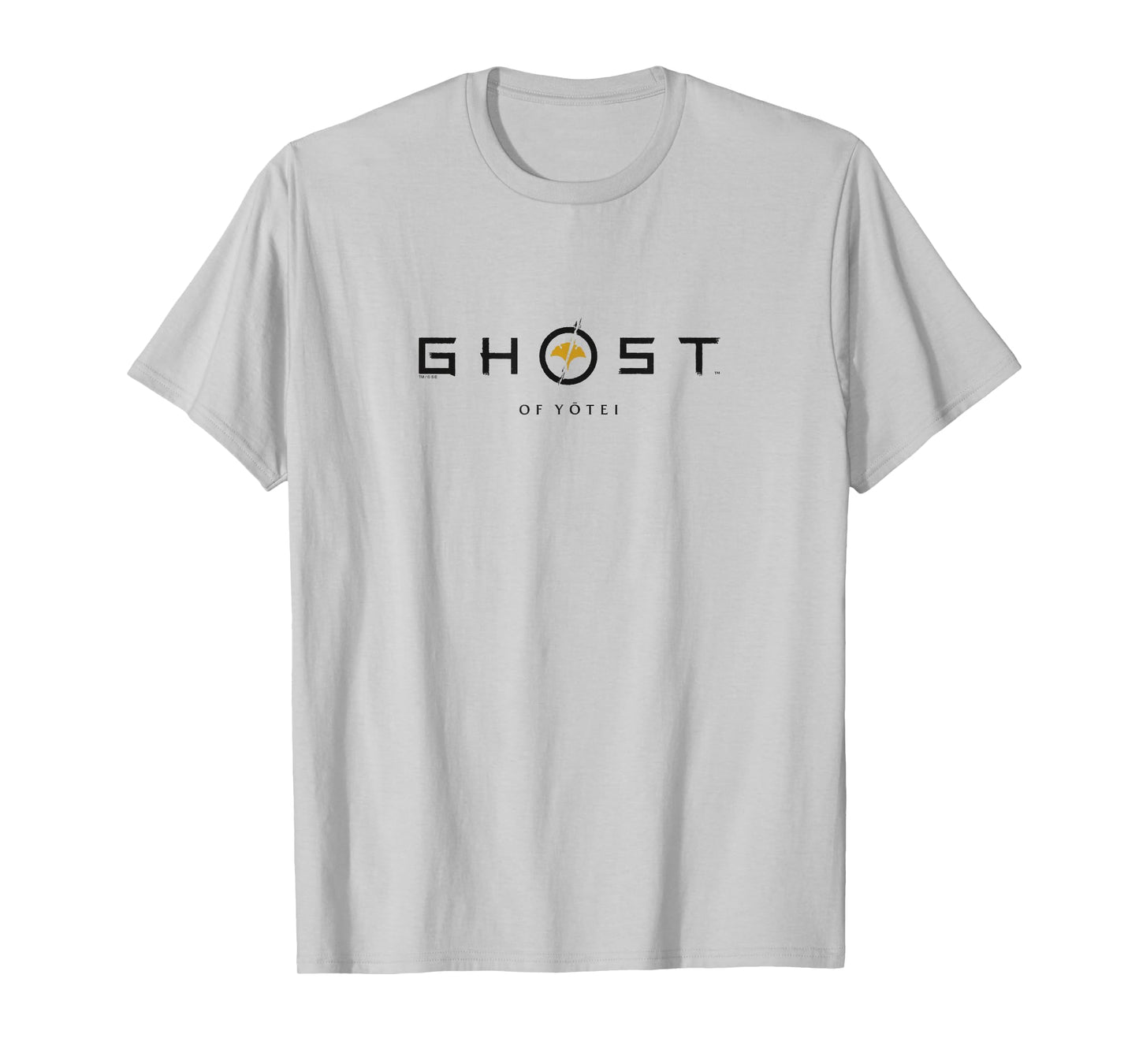 Ghost of Yotei Black Lettering Gingko Leaf Logo Video Game T-Shirt