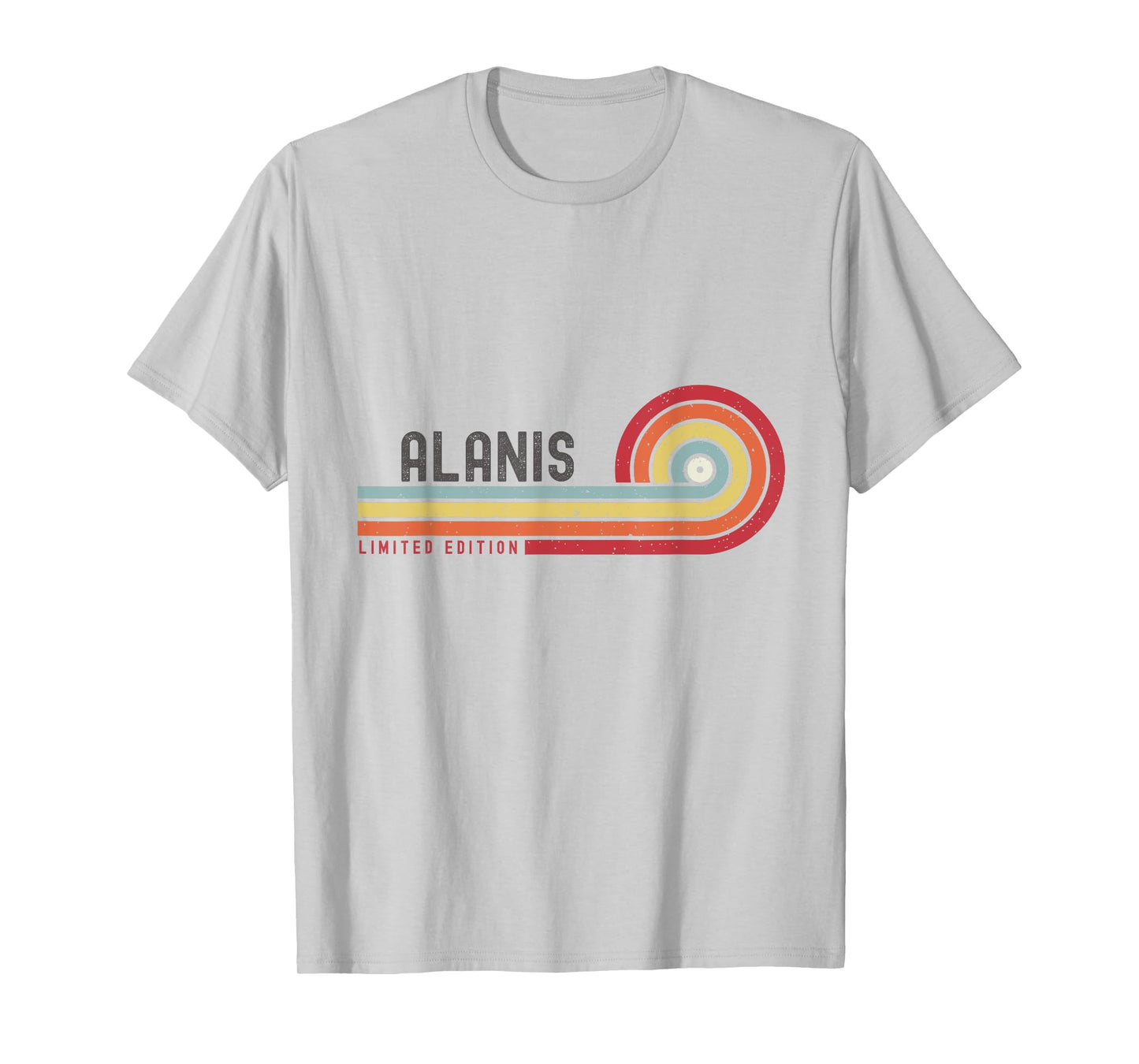 I Love Alanis Personalized Retro Sunset First Name T-Shirt