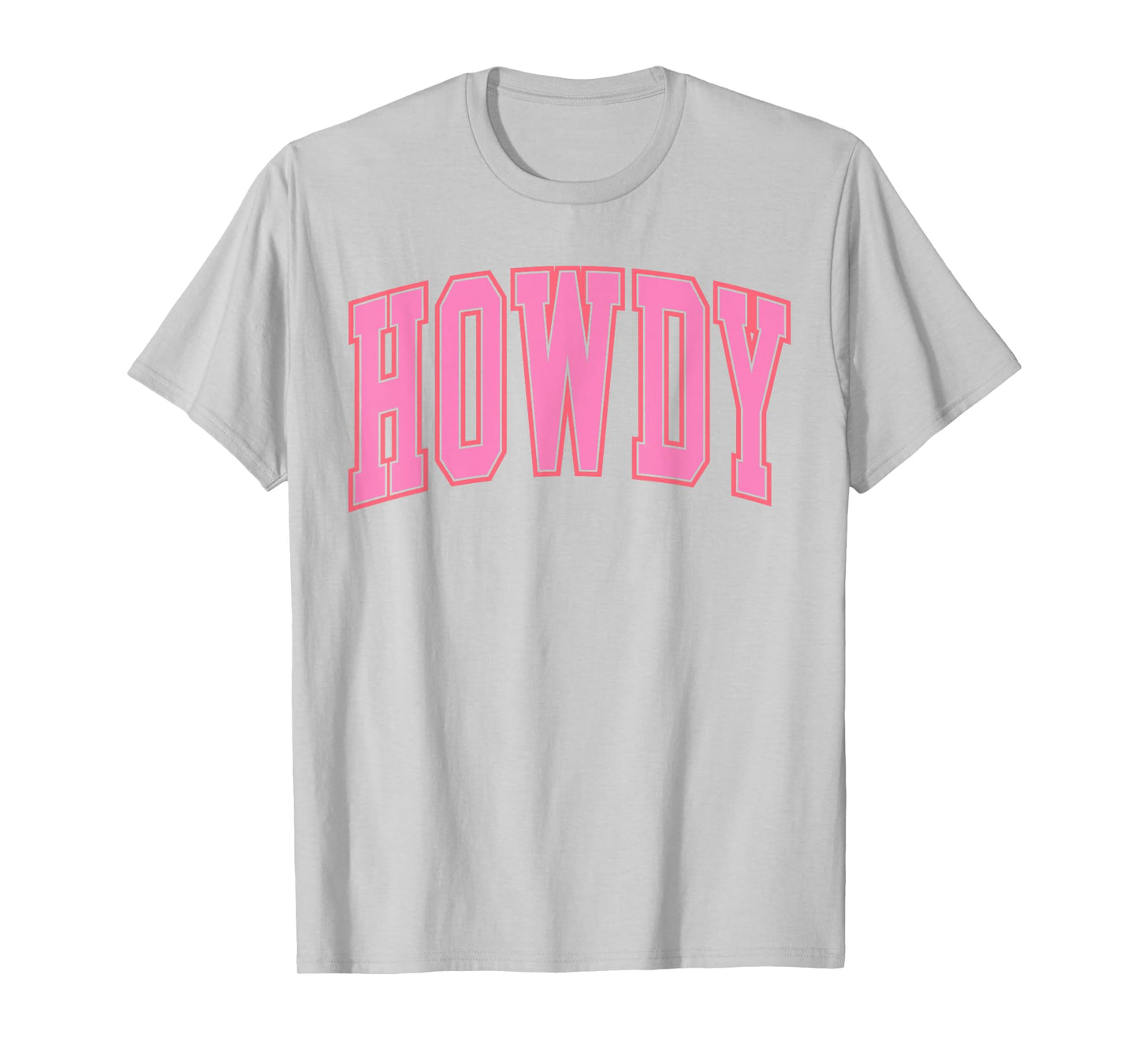 Preppy Cowgirl Varsity Pink Howdy Western Girl Women T-Shirt