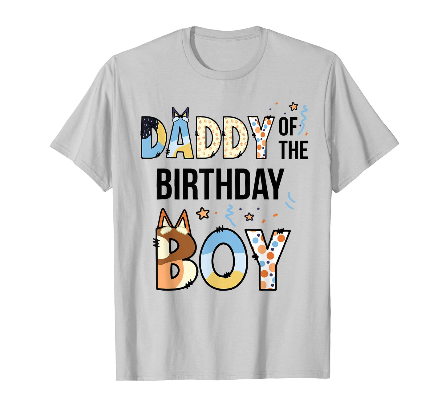 Daddy Of The Birthday Boy Party Blue Dog Lover Matching T-Shirt