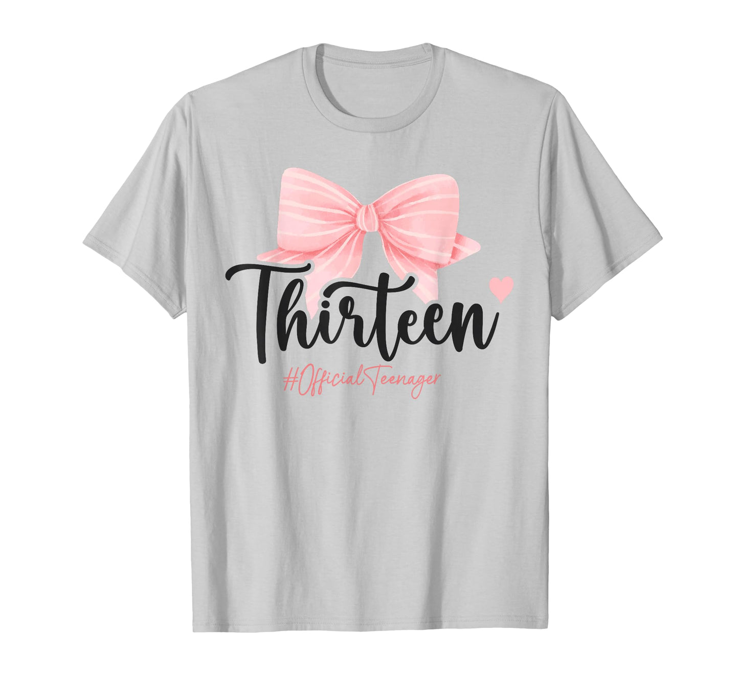 13th Birthday Coquette Bow Pink 13 Year Old Birthday Girl T-Shirt
