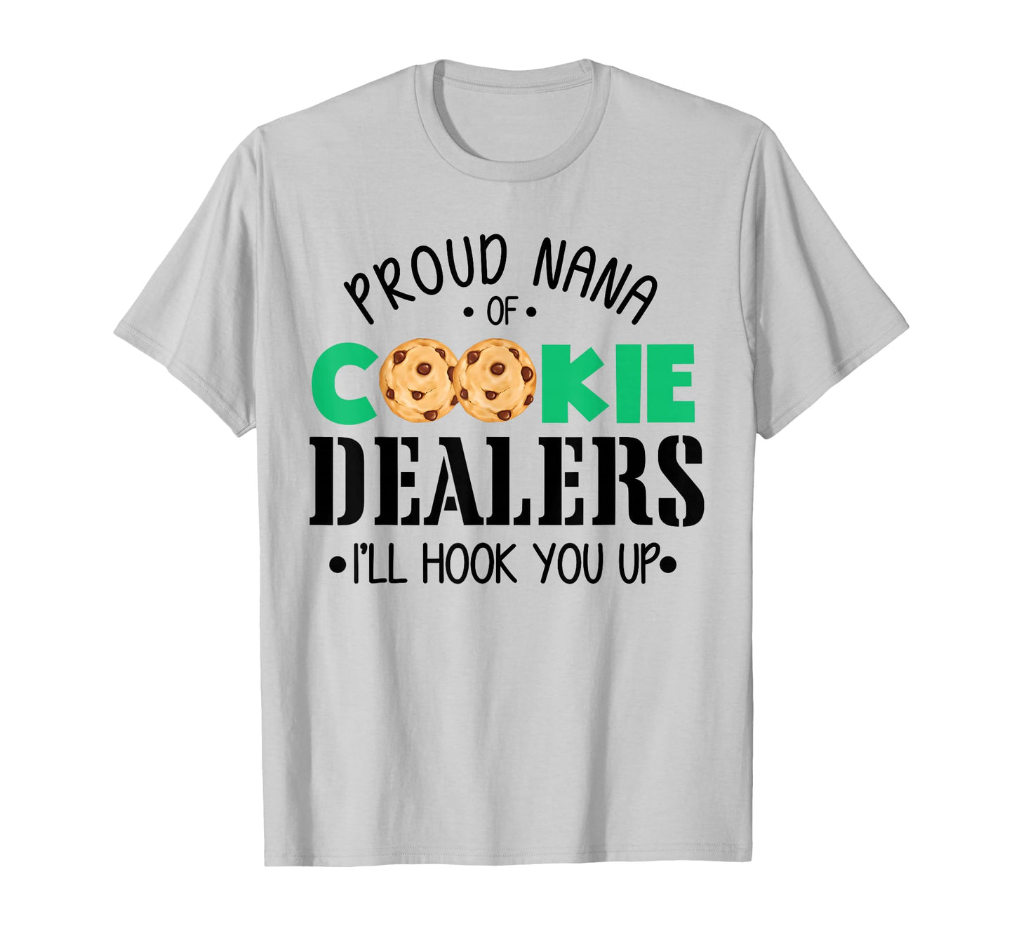 Groovy Proud Nana of A Cookie-Dealer Scouting Grandma T-Shirt