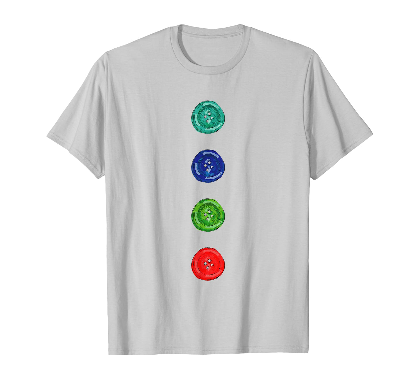 Four Groovy Buttons Blue Cat Funny Halloween Costume Kid T-Shirt