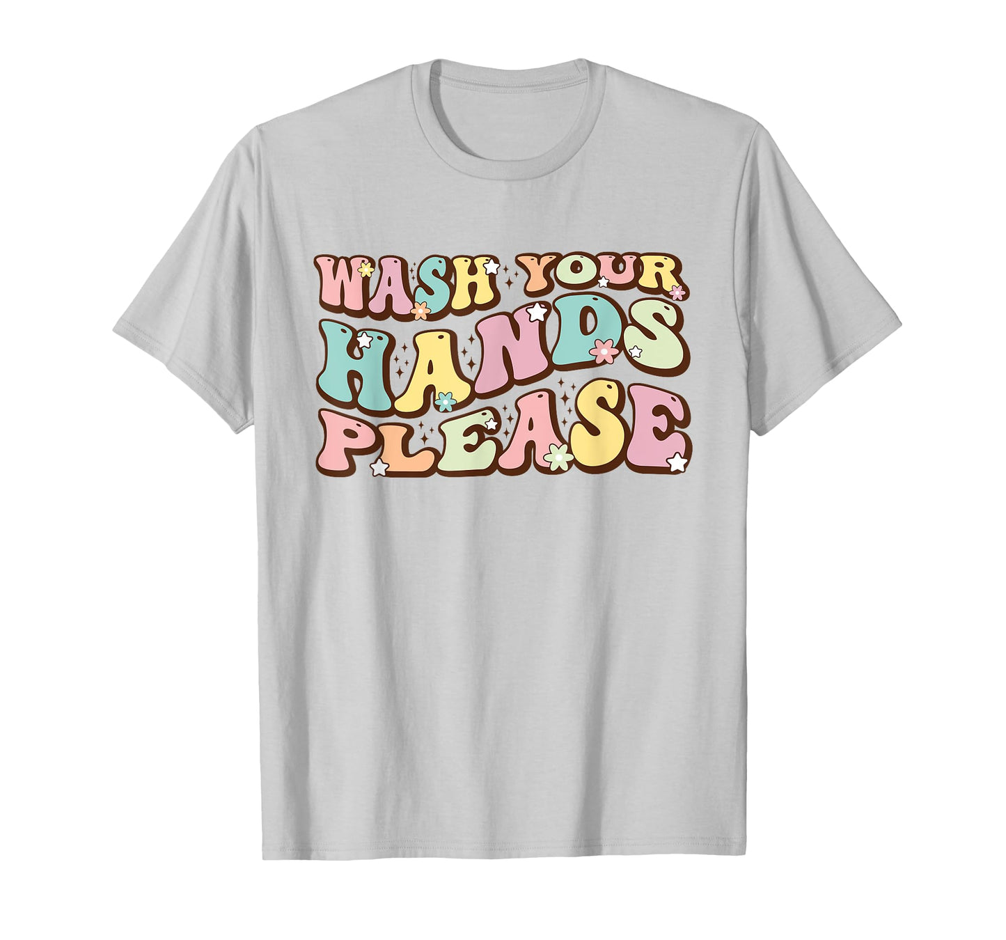 Wash Your Hands Please groovy retro Hand Hygiene Day 2024 T-Shirt