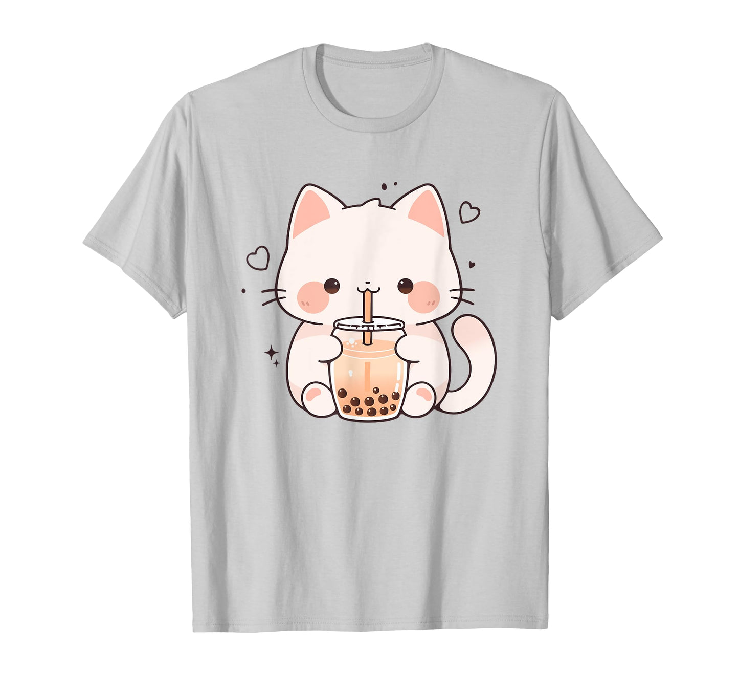 Kawaii Cat Boba Japanese cute aesthetic Anime Girls Teens T-Shirt