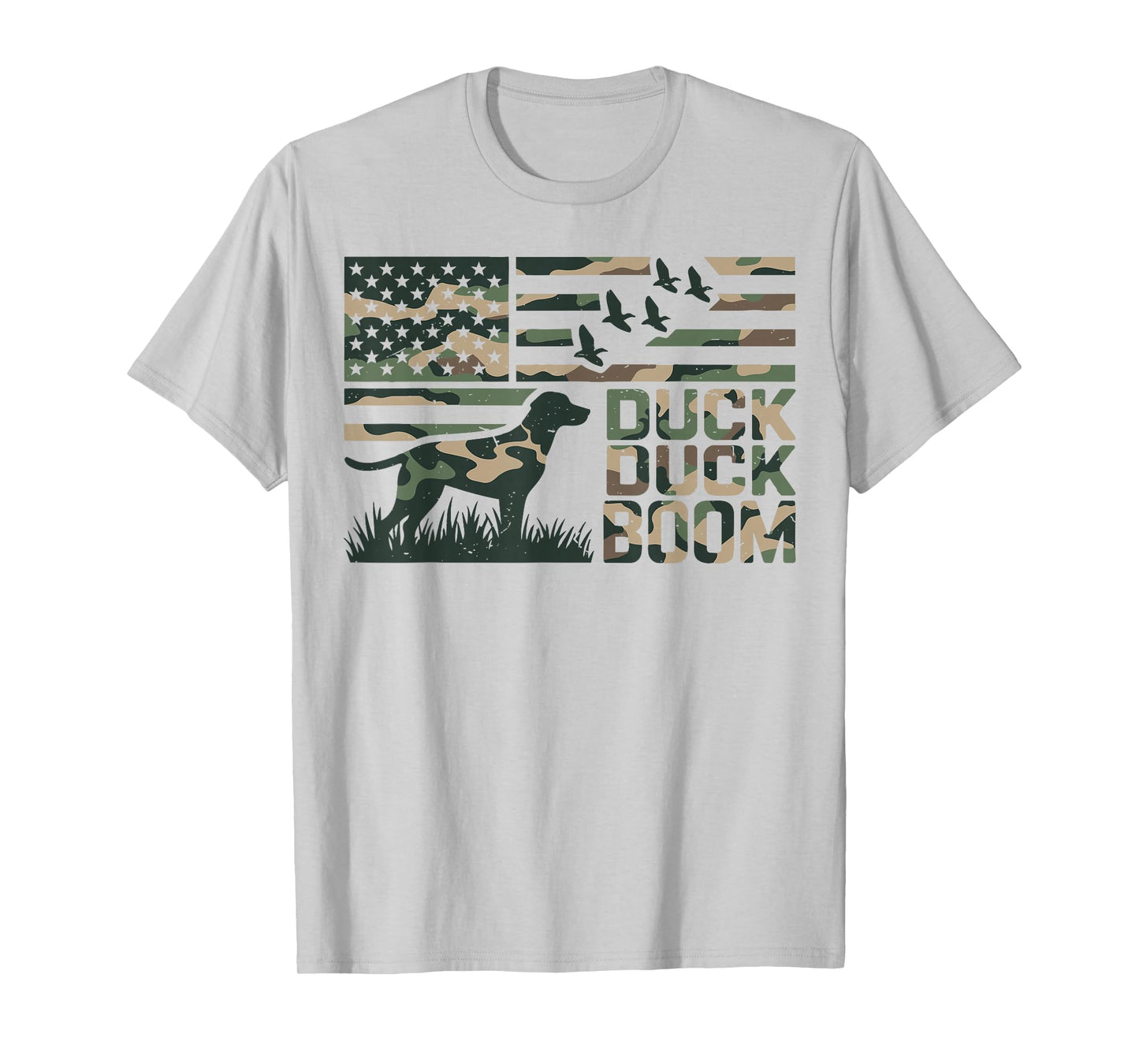 Youth Camo Mallard Duck Boom Hunting Season Camouflage Funny T-Shirt