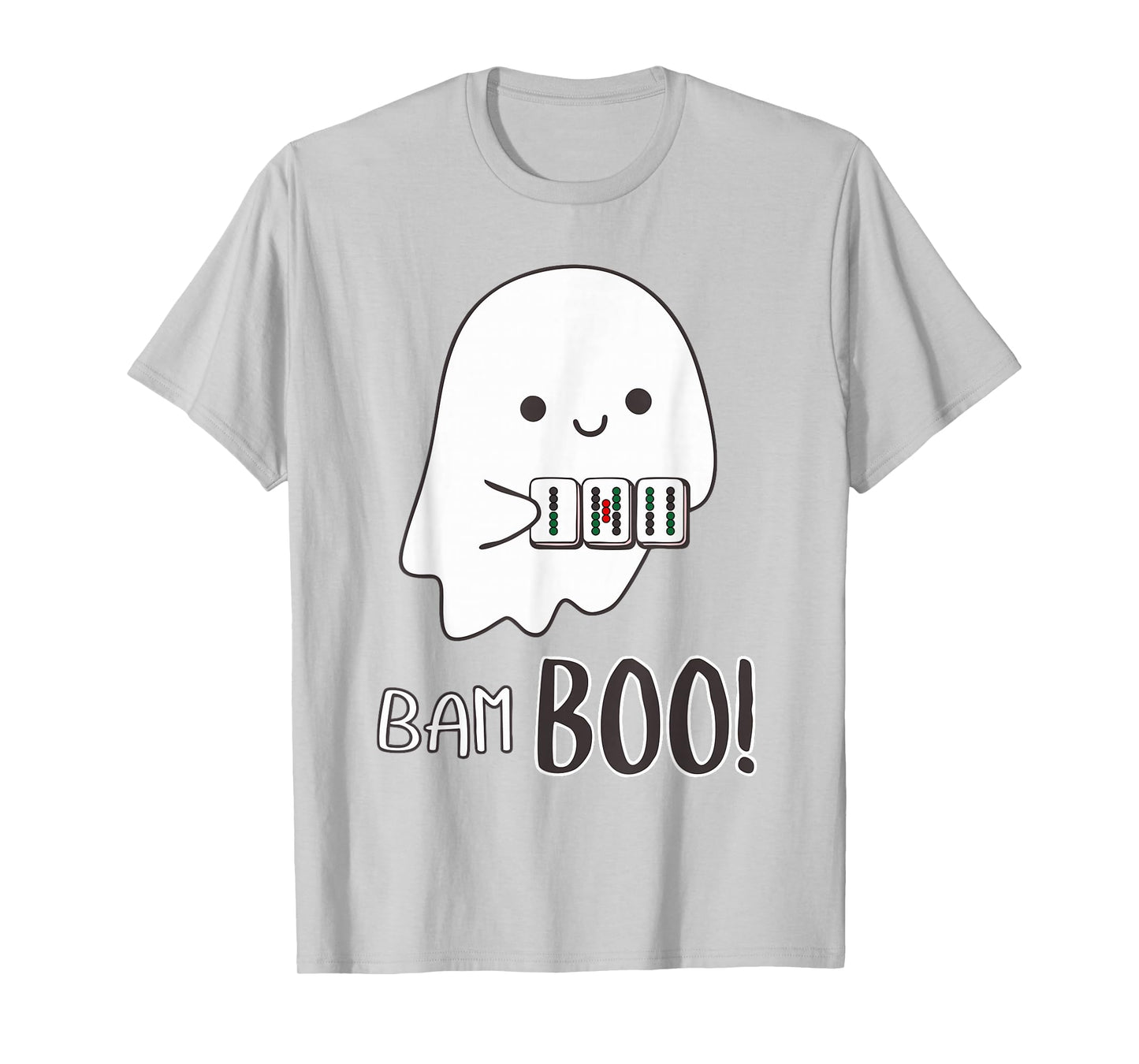 Halloween Ghost Playing Mahjong Spooky Bam Boo Funny Costume T-Shirt