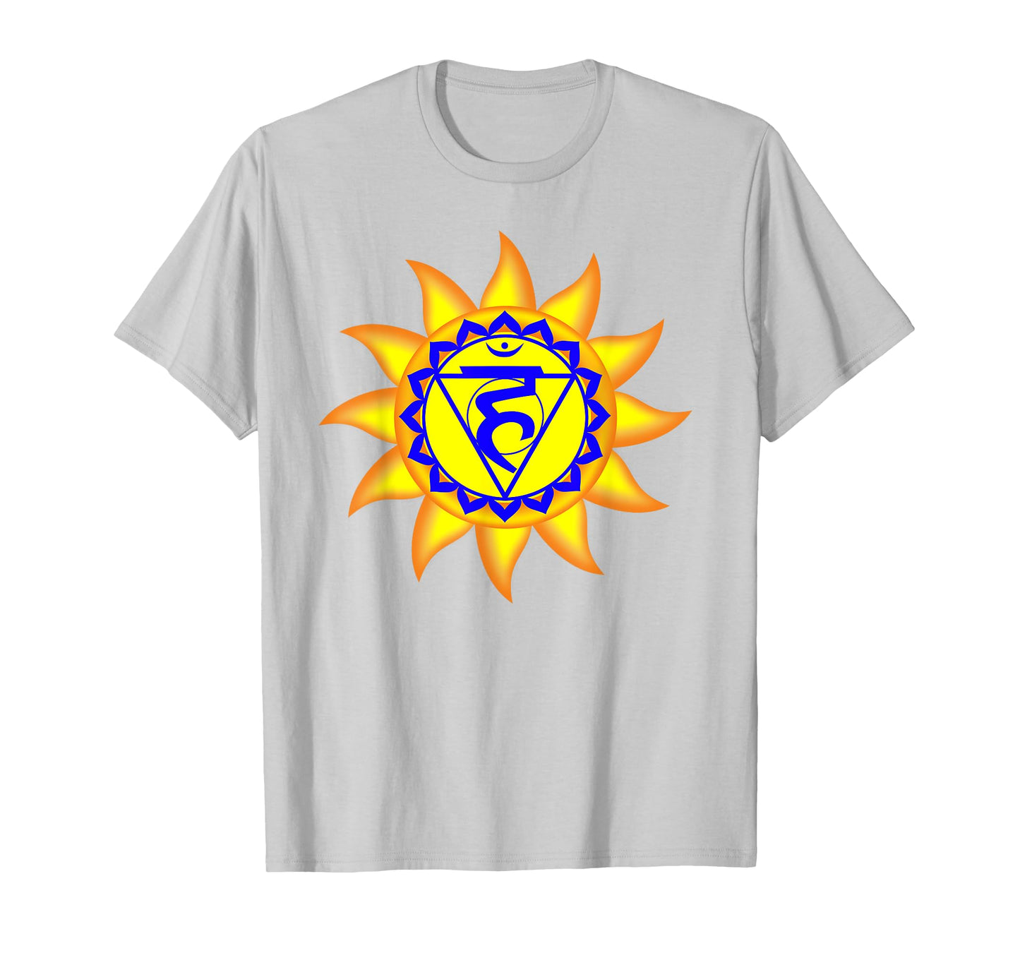 Big Yellow Sun with Vishuddha Chakra Yoga Tshirt T-Shirt