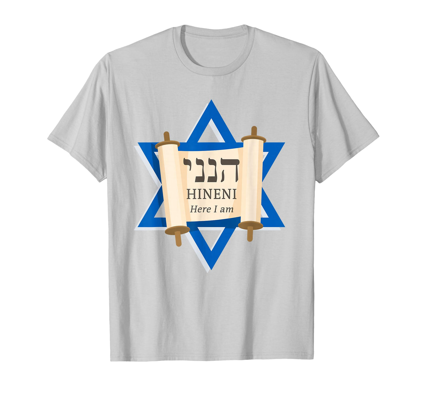 HINENI Here I Am – Hebrew Star of David Christian Faith T-Shirt