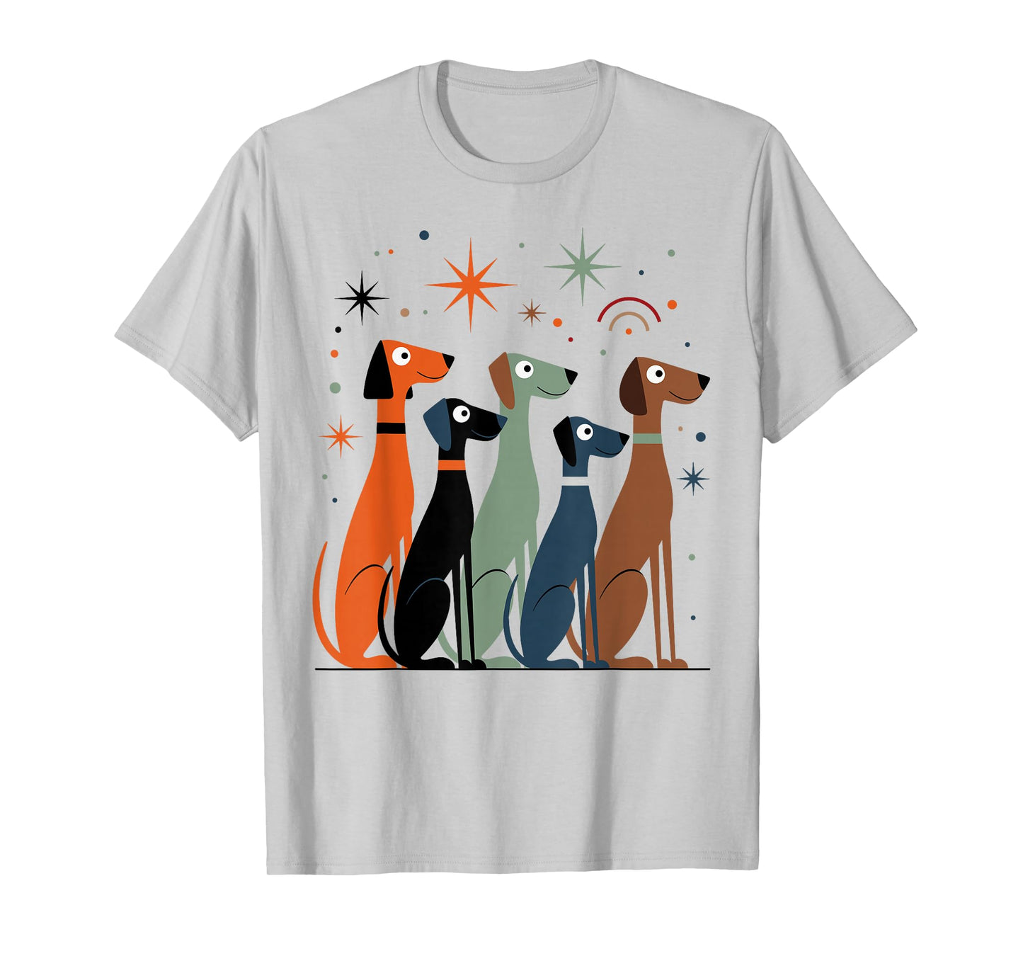 Mid-Century, Retro Dogs, Modern Atomic Age, 50s & 60s Style T-Shirt