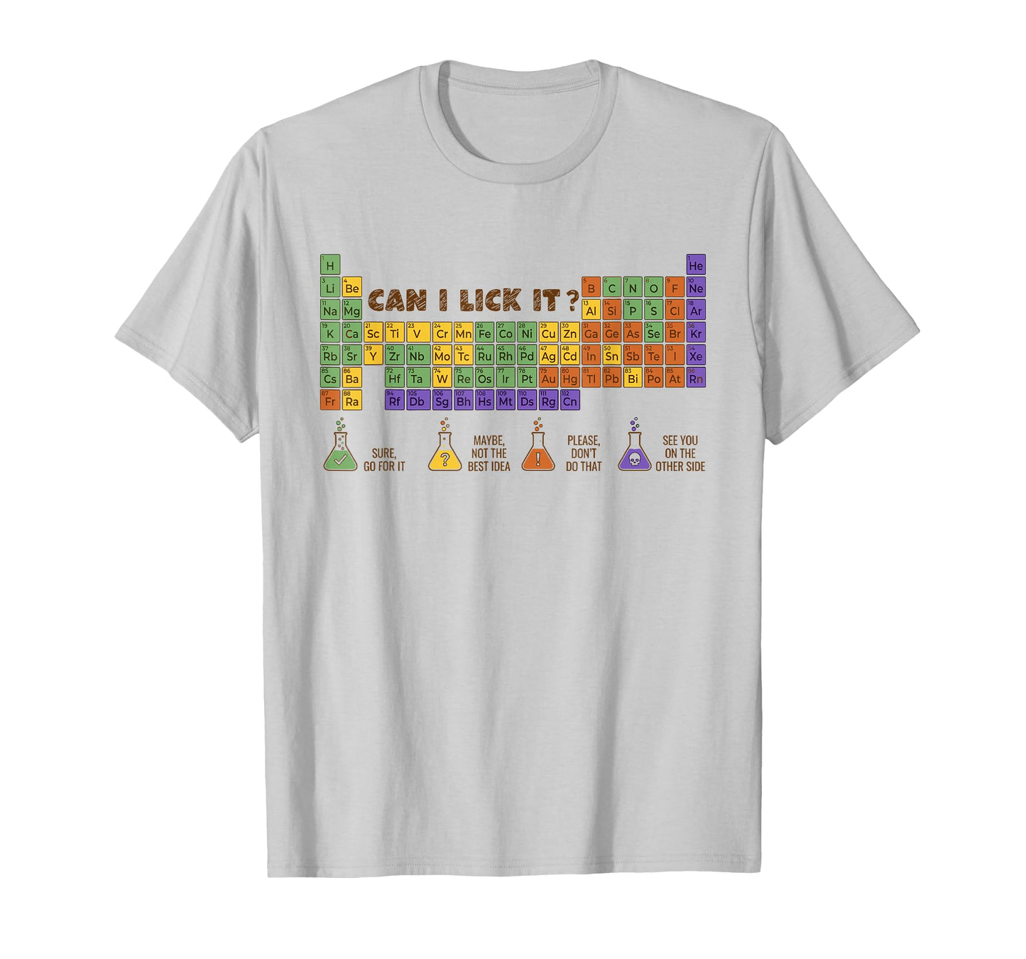 Can I Lick It Chemistry Periodic Table of Elements Science T-Shirt