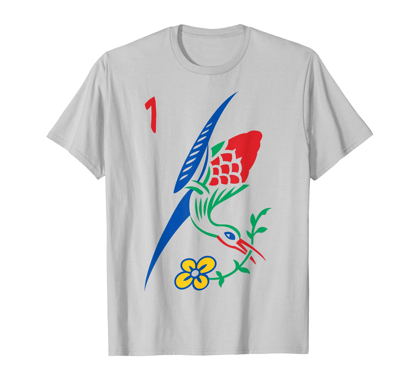 Chinese Mahjong Game Tile One Bamboo Sozu Bird Mens Womens T-Shirt