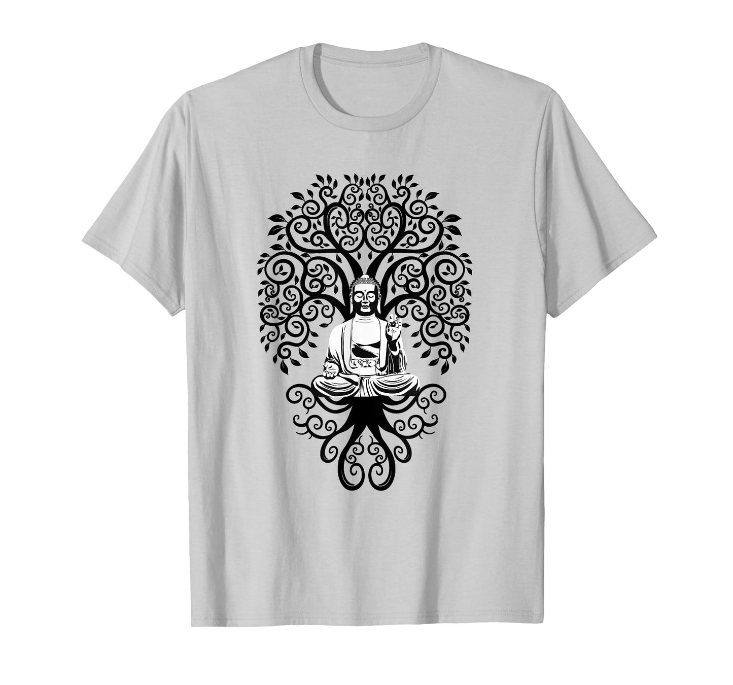 Bodhi Tree with Meditating Buddha Yoga Tshirt T-Shirt