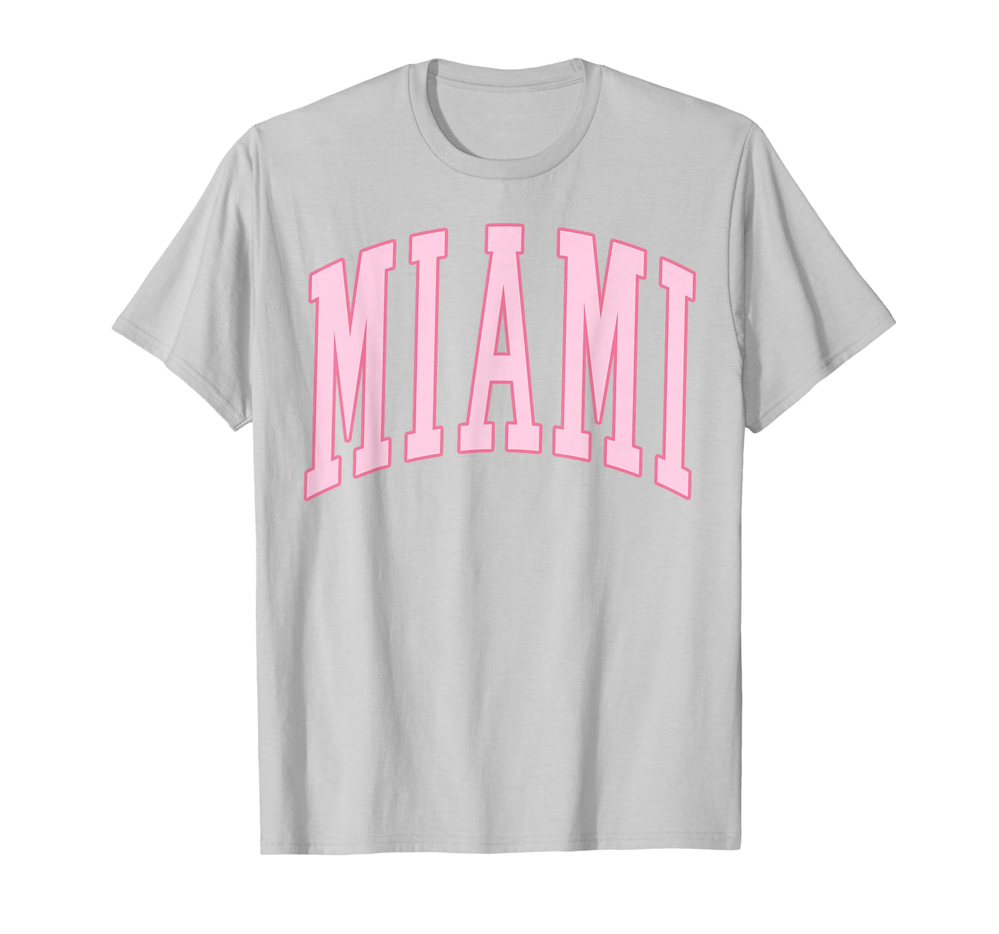 Miami Vintage Preppy Varsity Pink Sports T-Shirt
