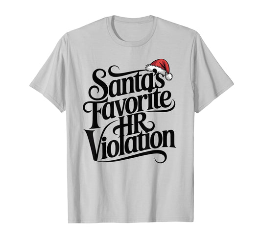 Vintage Sarcastic Retro HR Violation Christmas Office Ironic T-Shirt