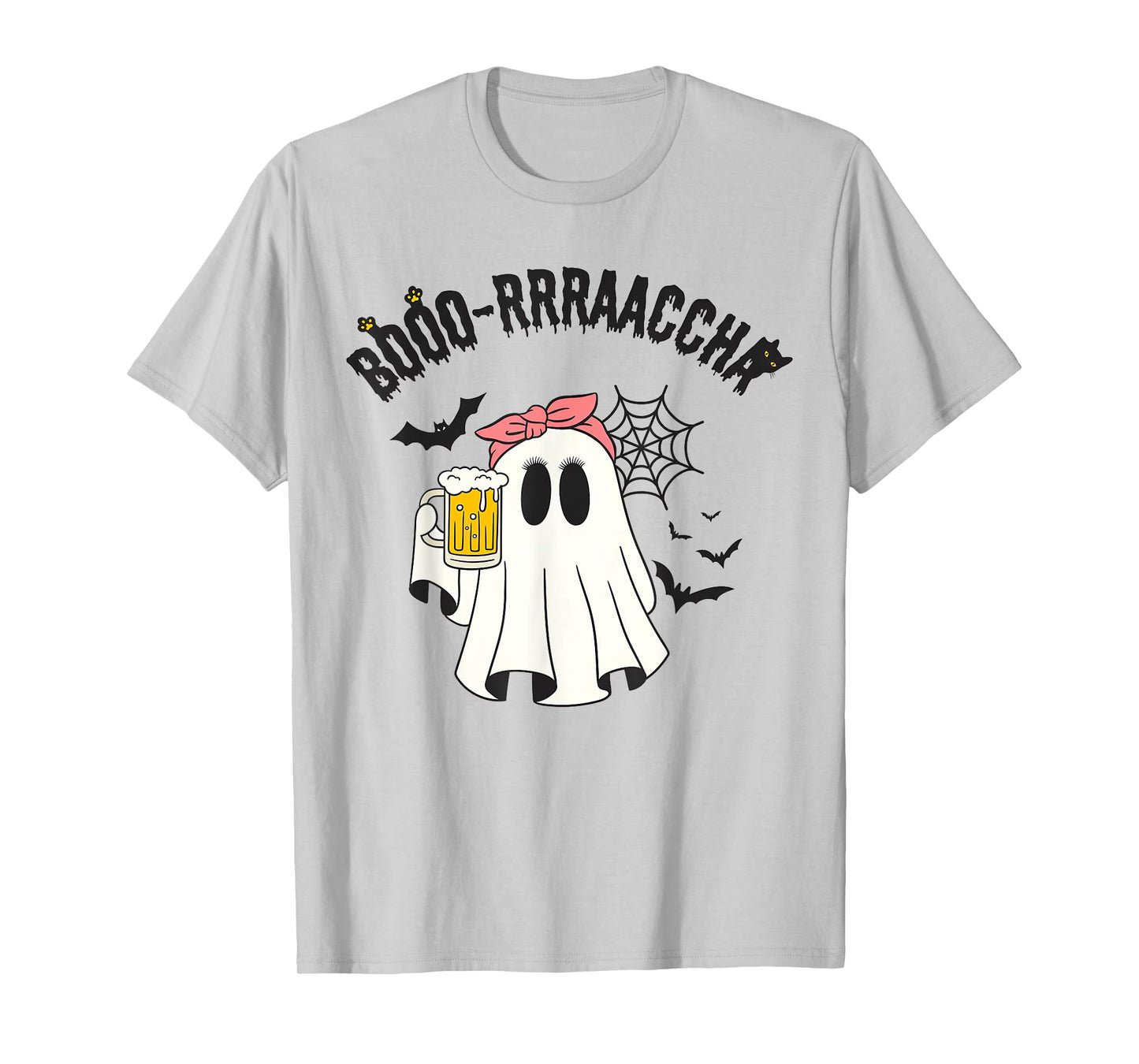 Boo-racha Funny Halloween Ghost Beer Design Borracha Funny T-Shirt