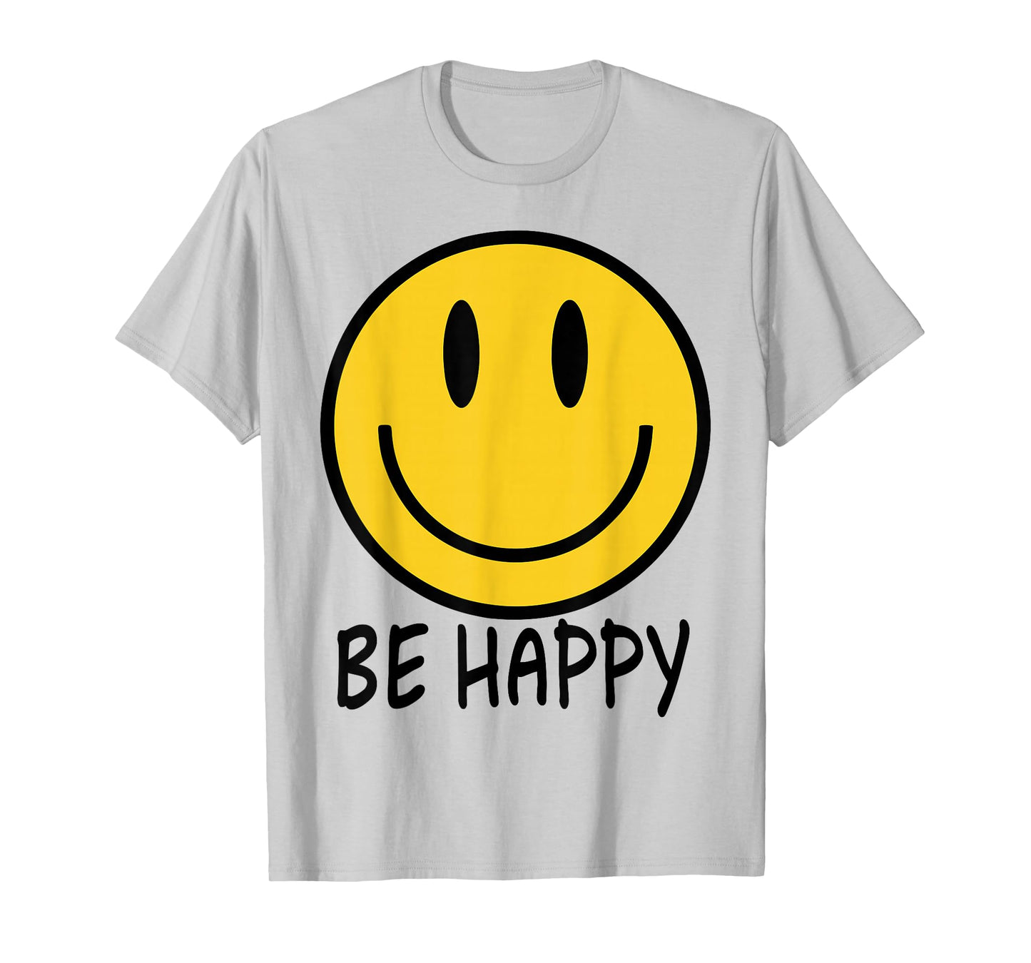 Be Happy 70s 80s Yellow Smile Face Happy Smiling Face Kids T-Shirt