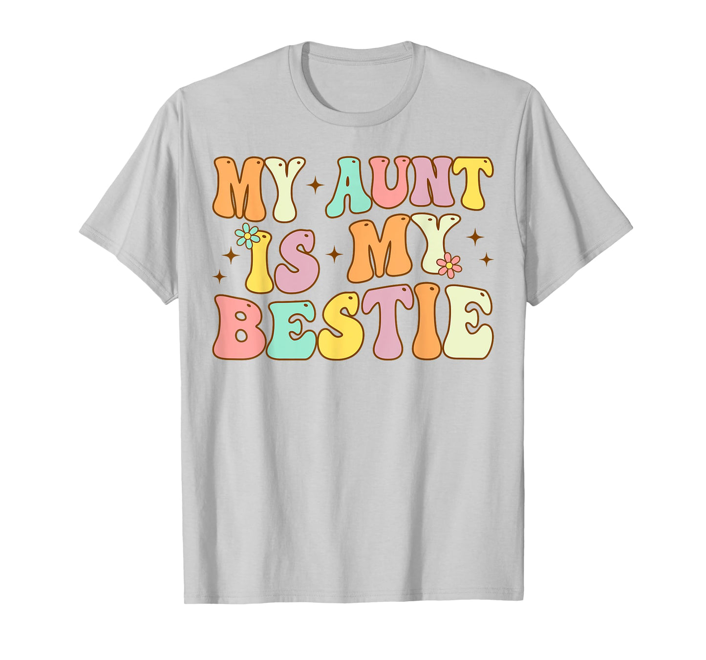 Groovy My Aunt is My Bestie Aunt And niece Matching T-Shirt