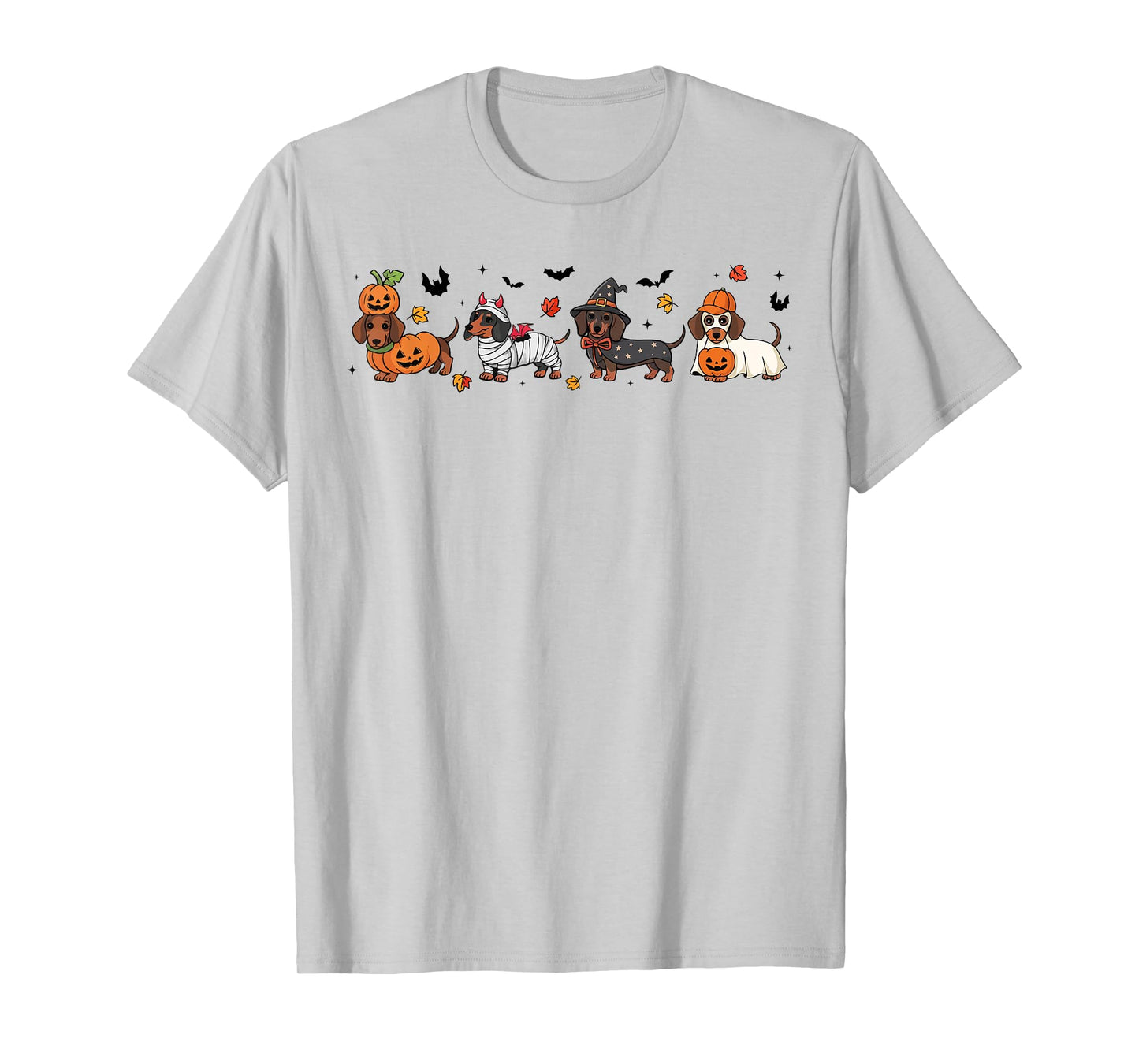 Weiner Dog Witch Happy Halloweenie Cute Halloween Dachshund T-Shirt