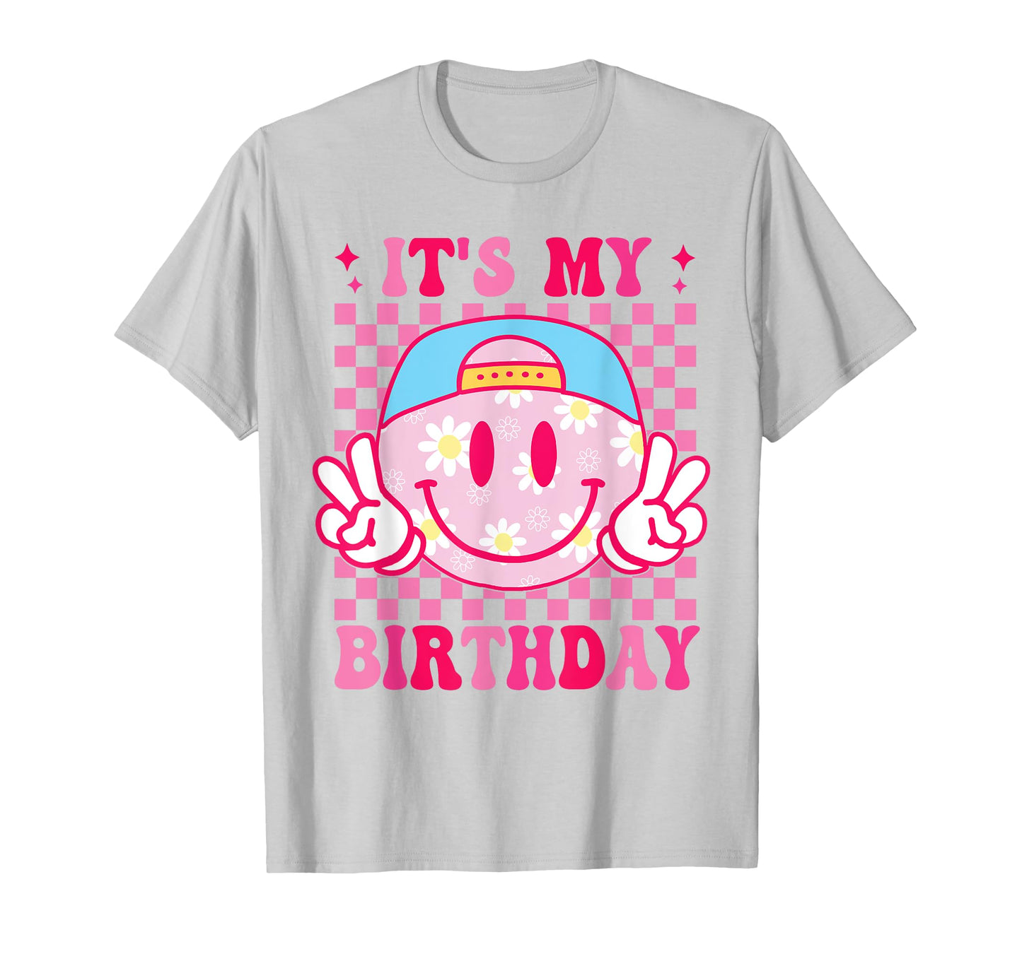 Groovy It's My Birthday Women Teens Girls Kids Bday Party T-Shirt