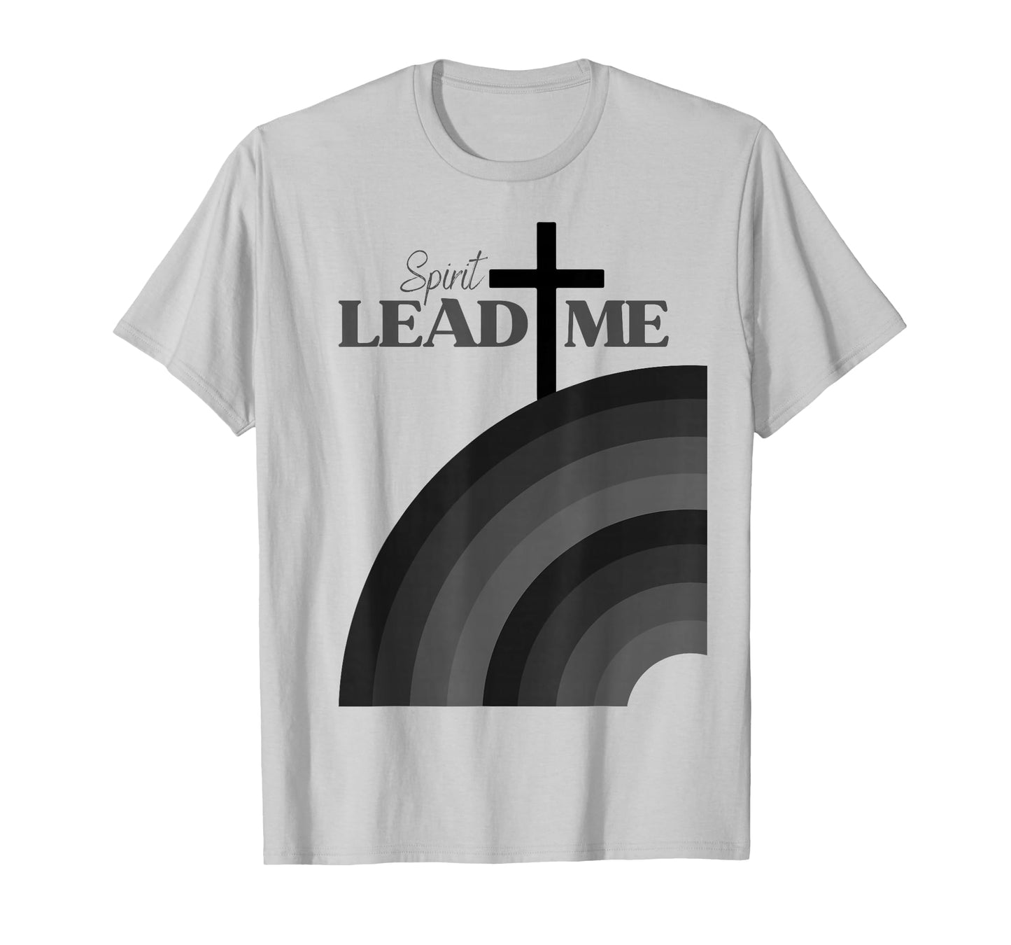 Spirit Lead Me Monochrome Grayscale Trendy Christian Design T-Shirt